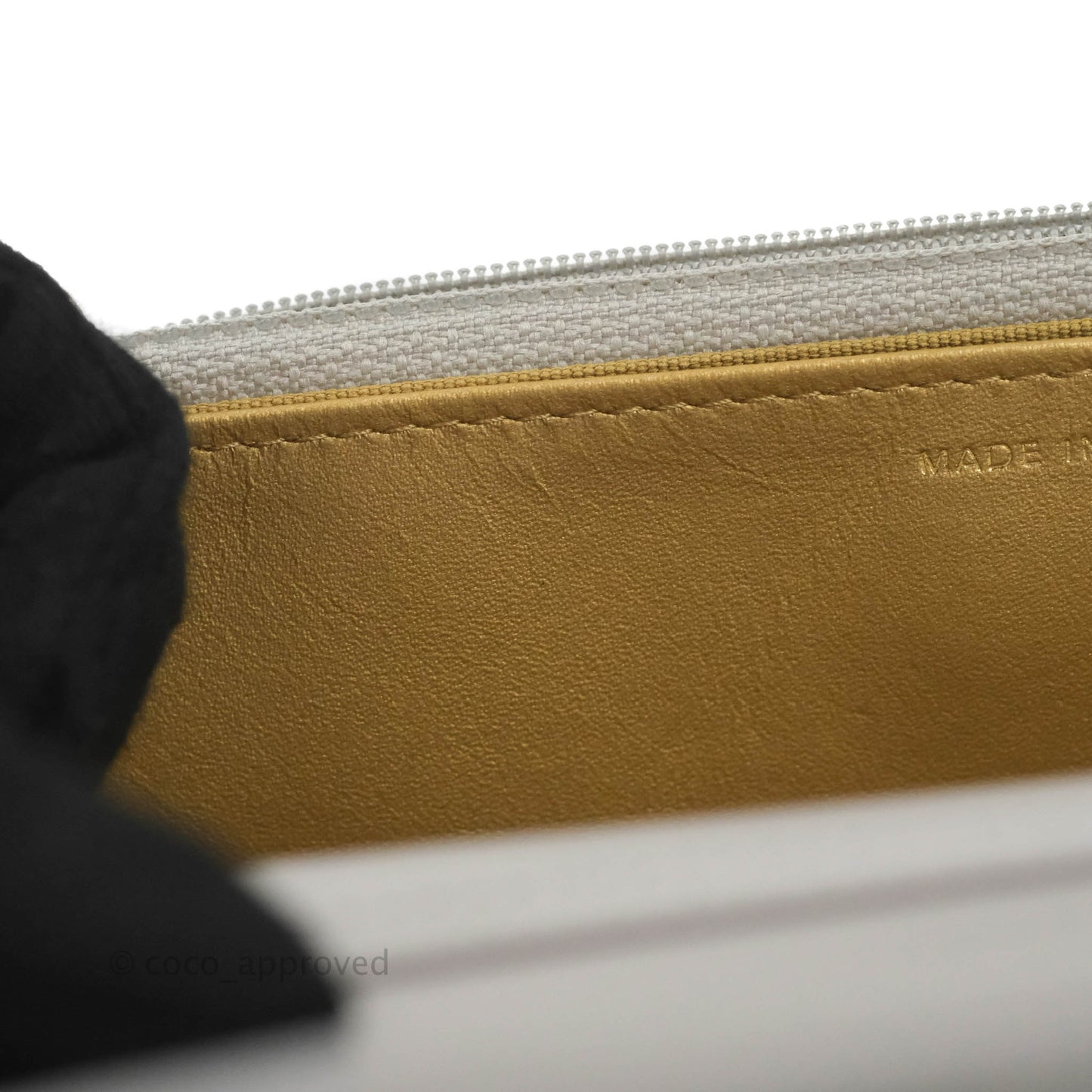 Chanel Quilted Pearl Crush Wallet on Chain WOC Grey Lambskin Aged Gold Hardware