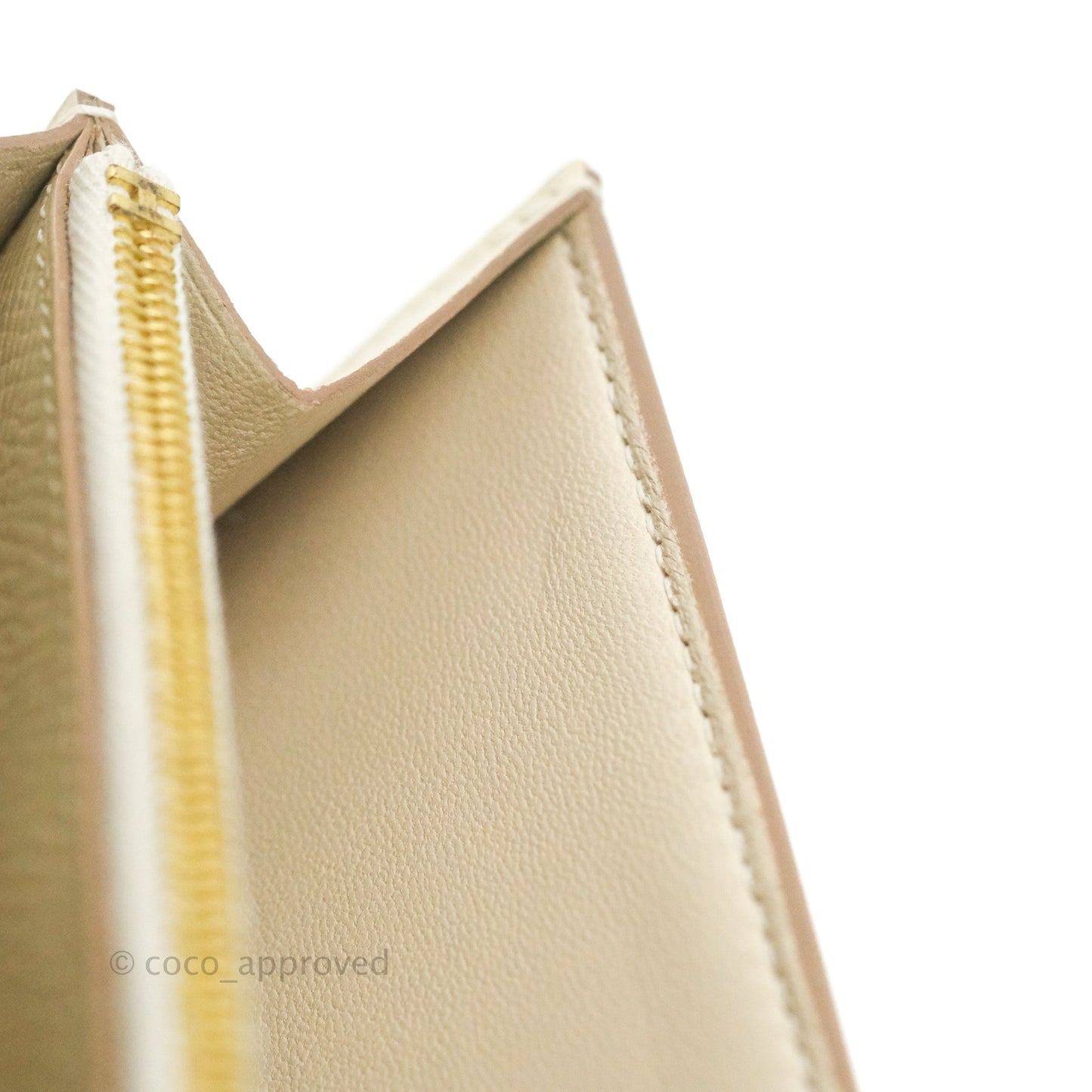 Hermès Constance Long To Go Wallet Craie Epsom Rose Gold Hardware