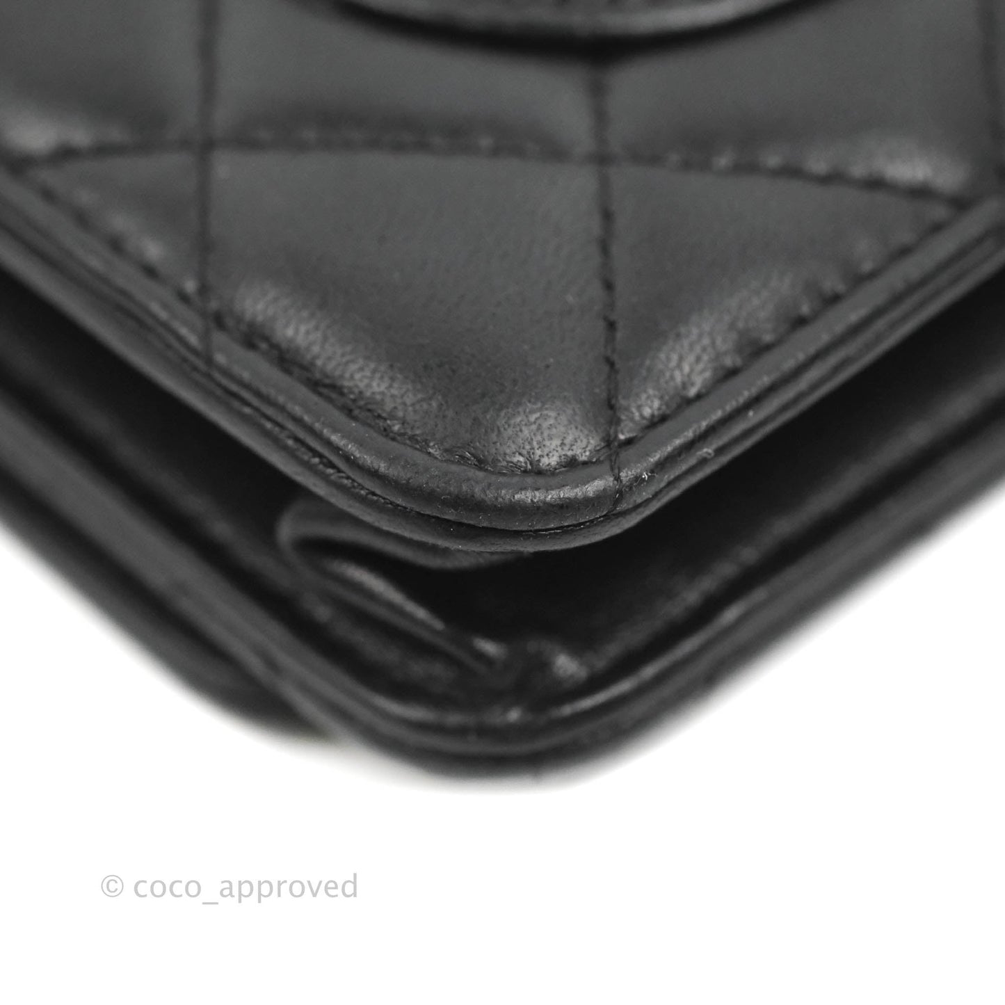 Chanel Quilted Classic WOC Black Lambskin Gold Hardware