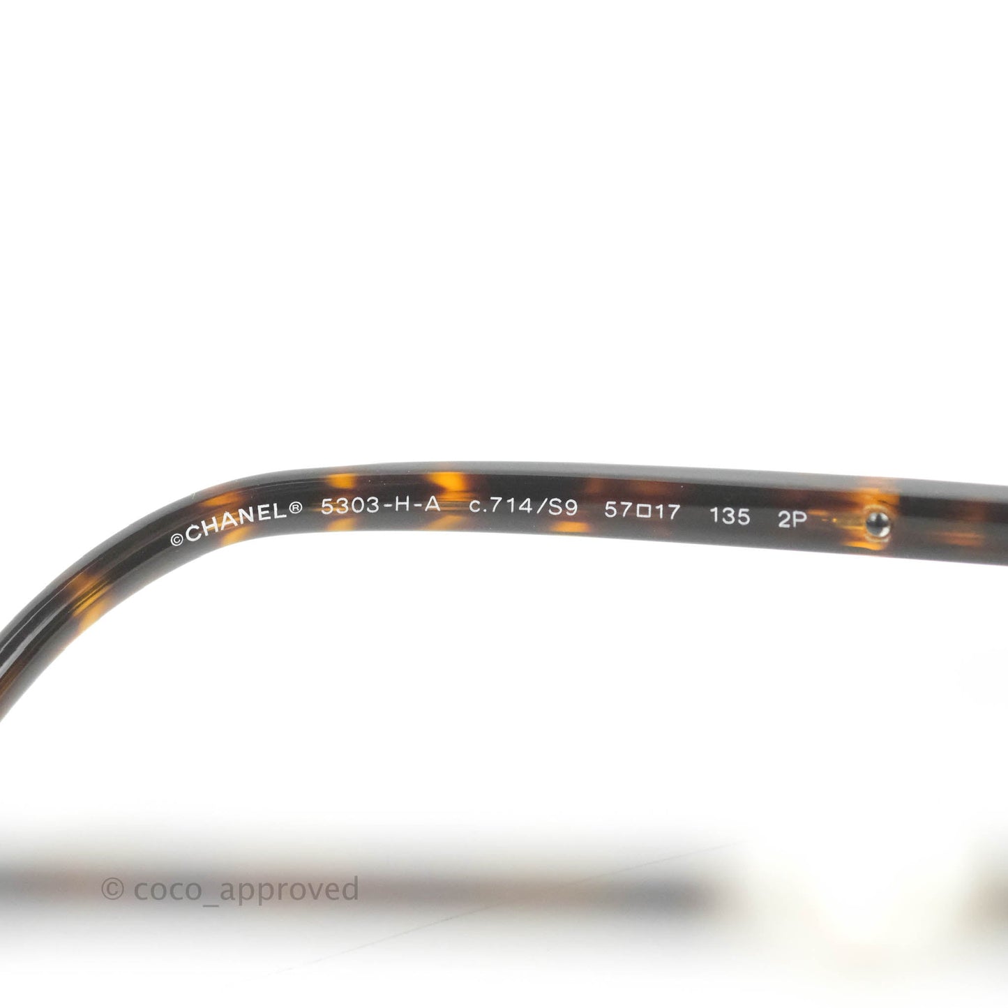 Chanel Tortoise Shell Oversized Frame Pearl CC Sunglasses