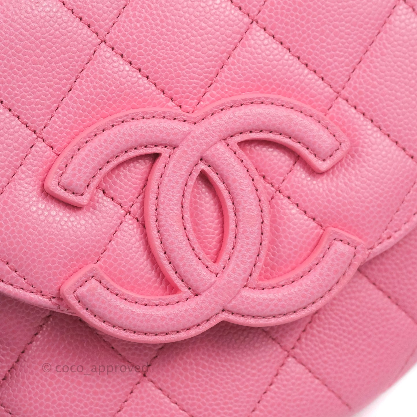 Chanel Mini Messenger Pink Caviar Bag 23P