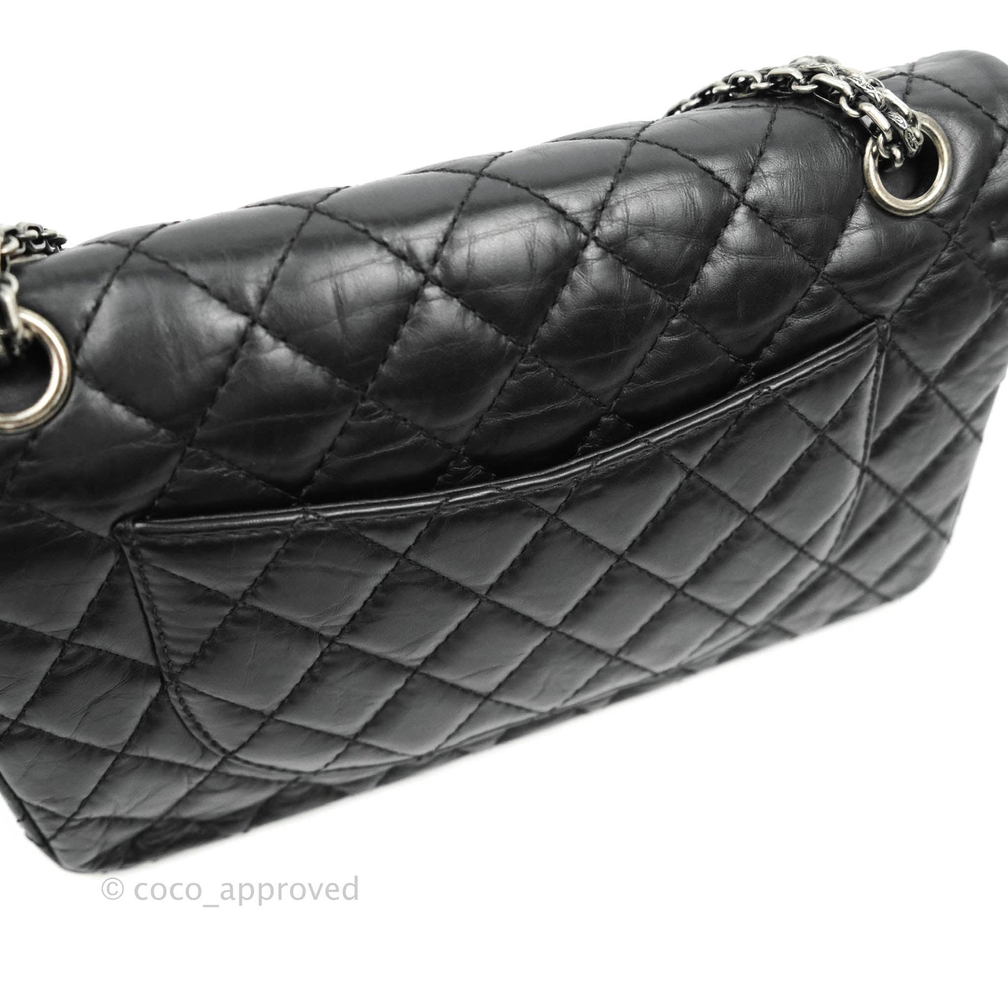 Chanel Reissue 225 Quilted Aged Calfskin Black Ruthenium Hardware