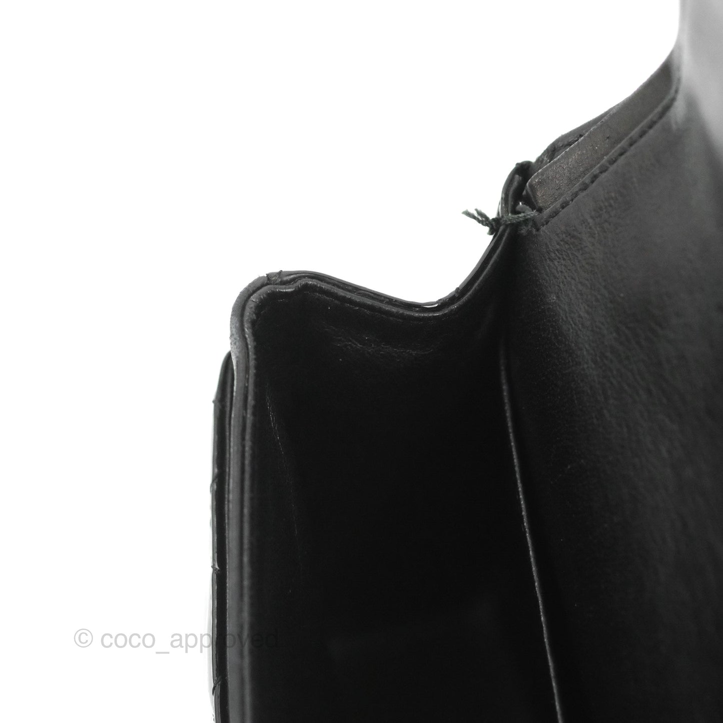 Chanel Classic M/L Medium Flap Quilted Black Patent Silver Hardware
