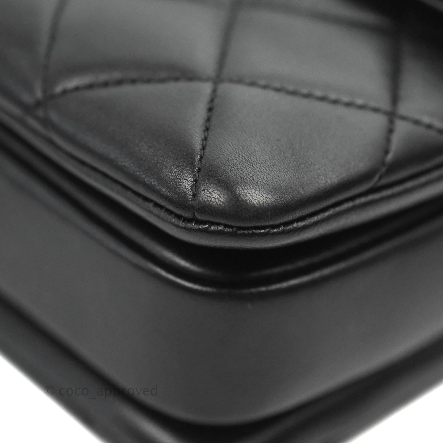 Chanel Small Trendy CC Black Lambskin Ruthenium Hardware