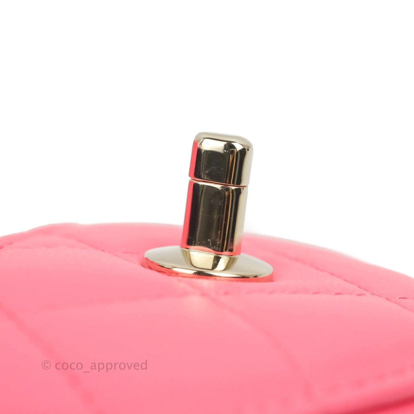 Chanel Mini Heart Belt Bag Pink Lambskin Gold Hardware 22S