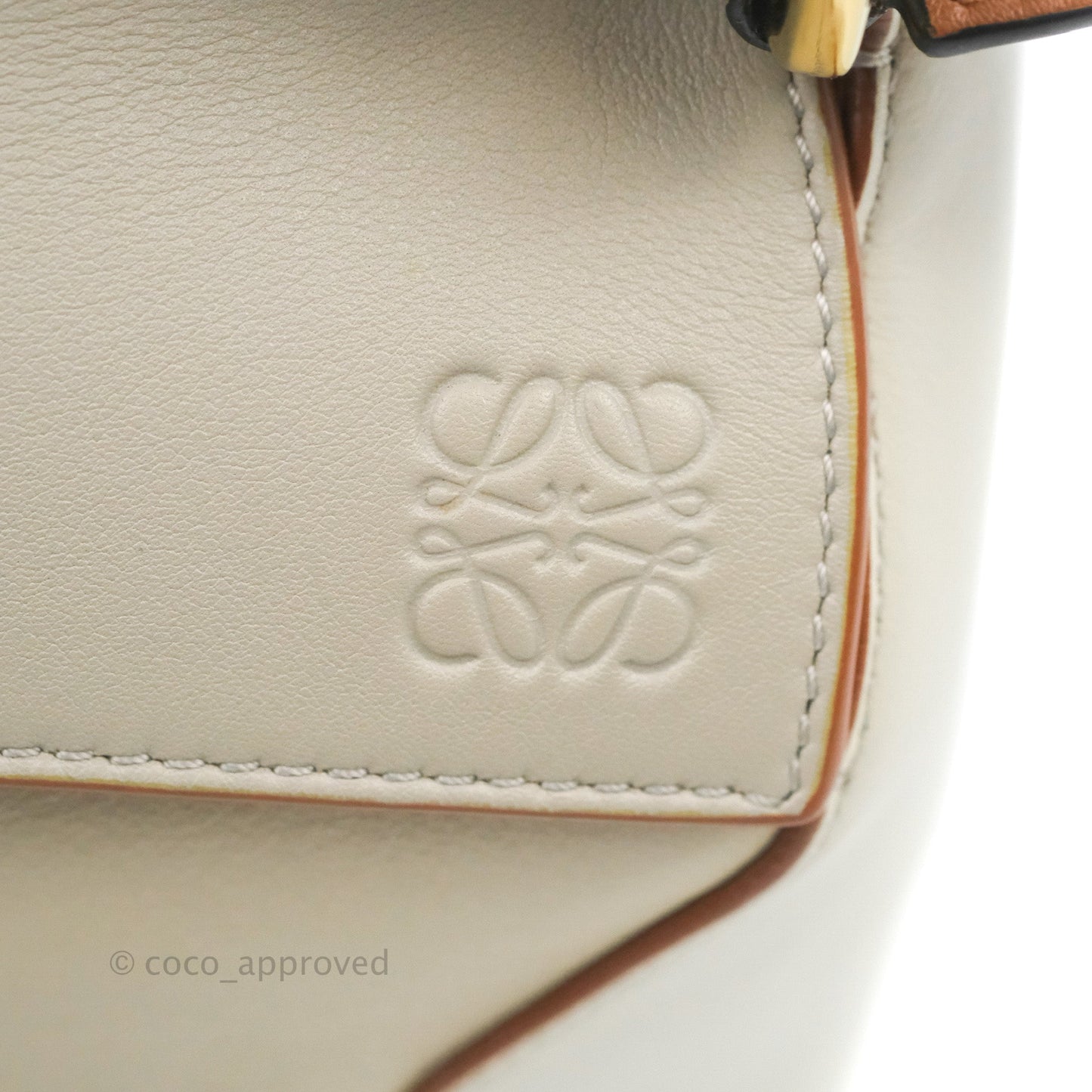 Loewe Small Puzzle Edge Bag Ghost/Soft White Nappa Calfskin