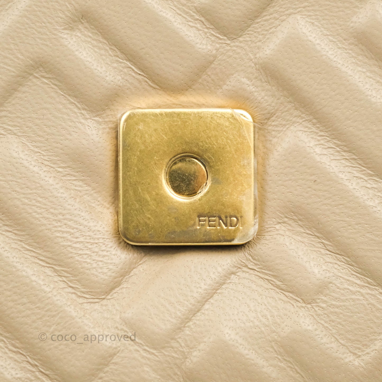 Fendi Baguette Chain Midi Light Grey Lambskin Bag