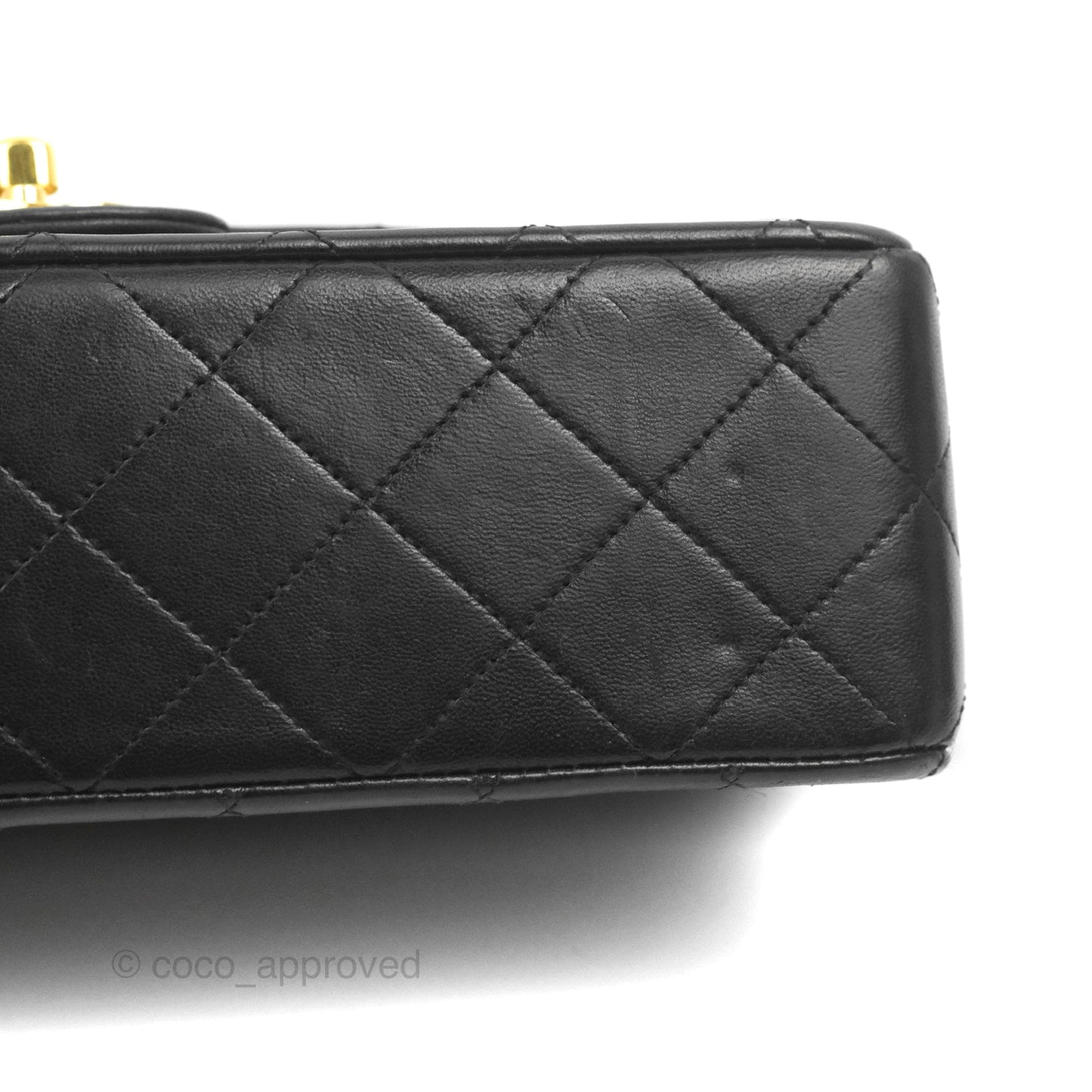 Chanel Classic Vintage Double Flap M/L Black Lambskin Gold Hardware