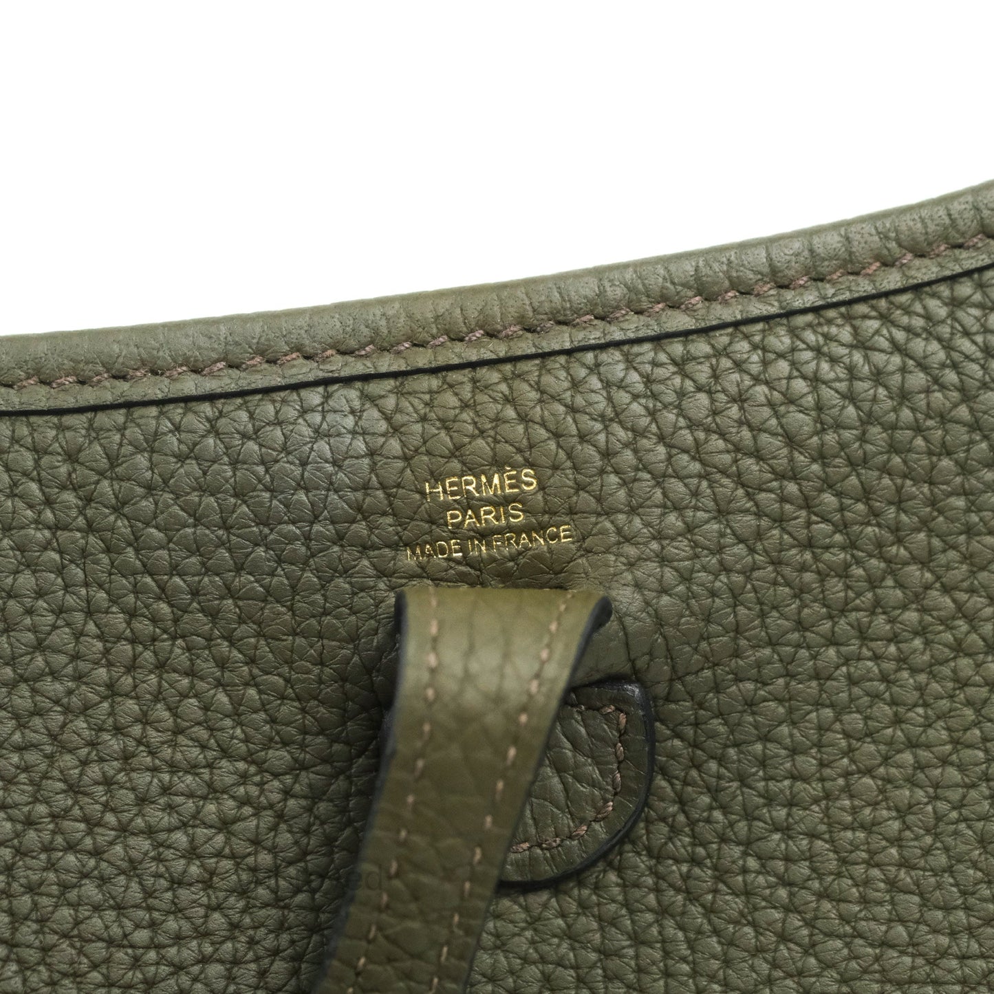 Hermès Mini Evelyne 16 Vert De Gris Clemence Gold Hardware