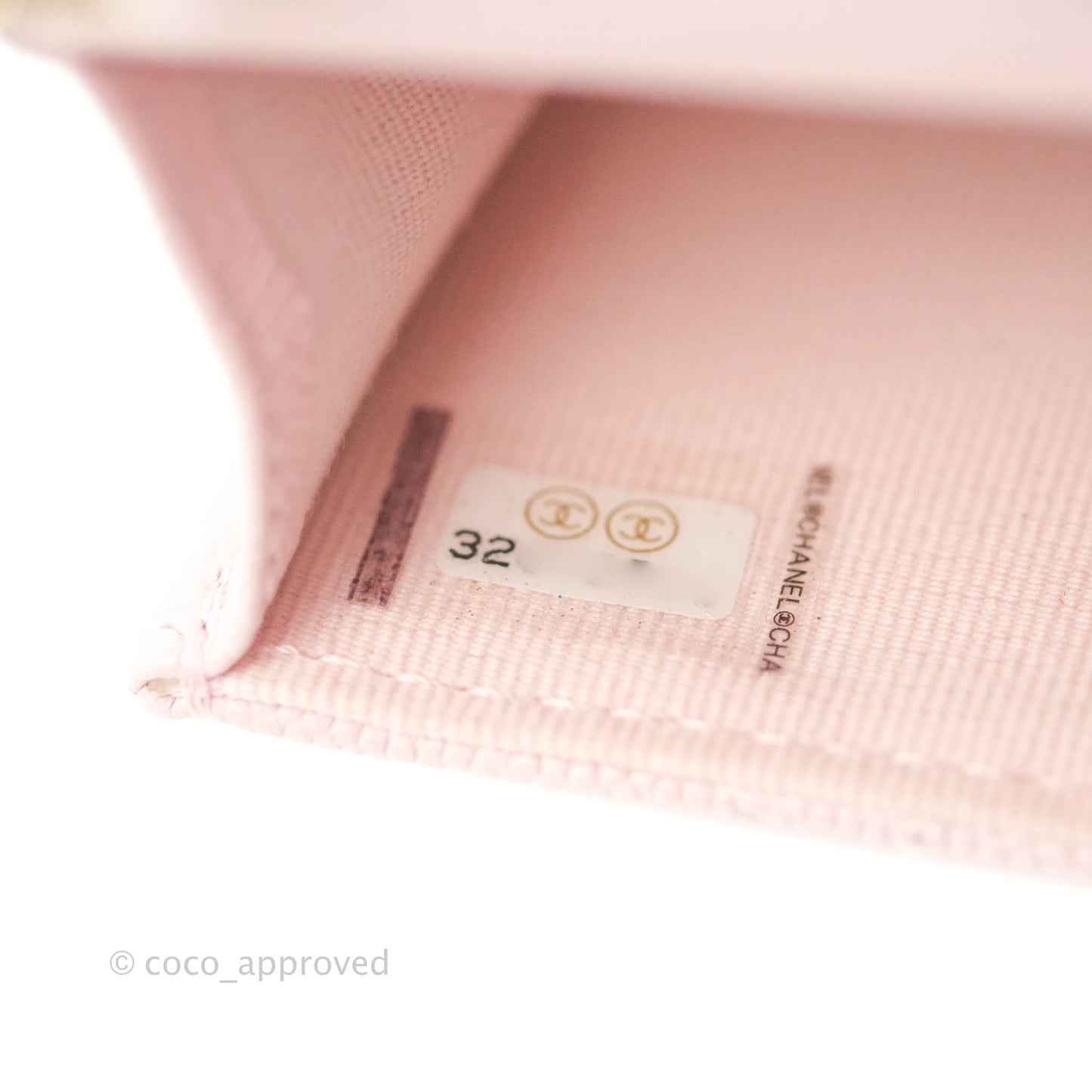 Chanel Mini Wallet With Chain Light Pink Caviar Gold Hardware