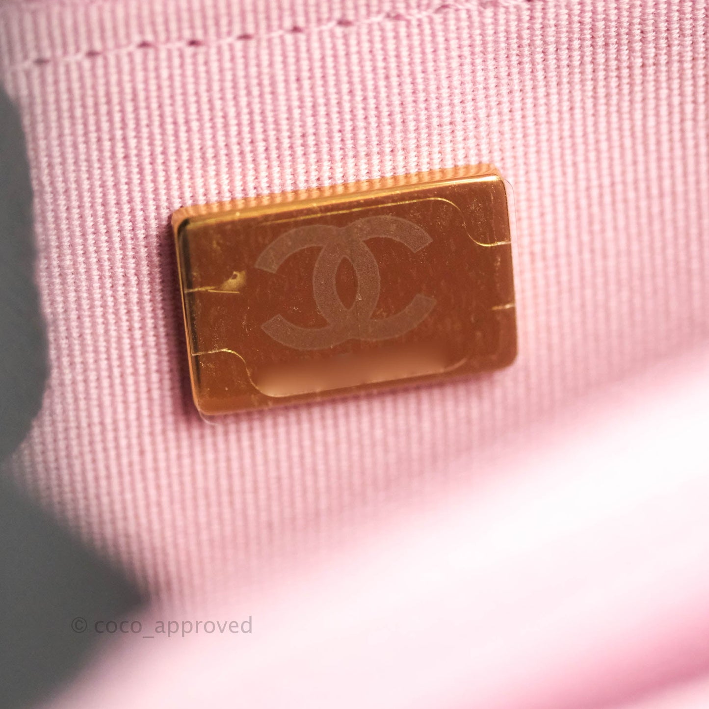 Chanel Top Handle Wallet On Chain WOC Pink Caviar Gold Hardware 22S
