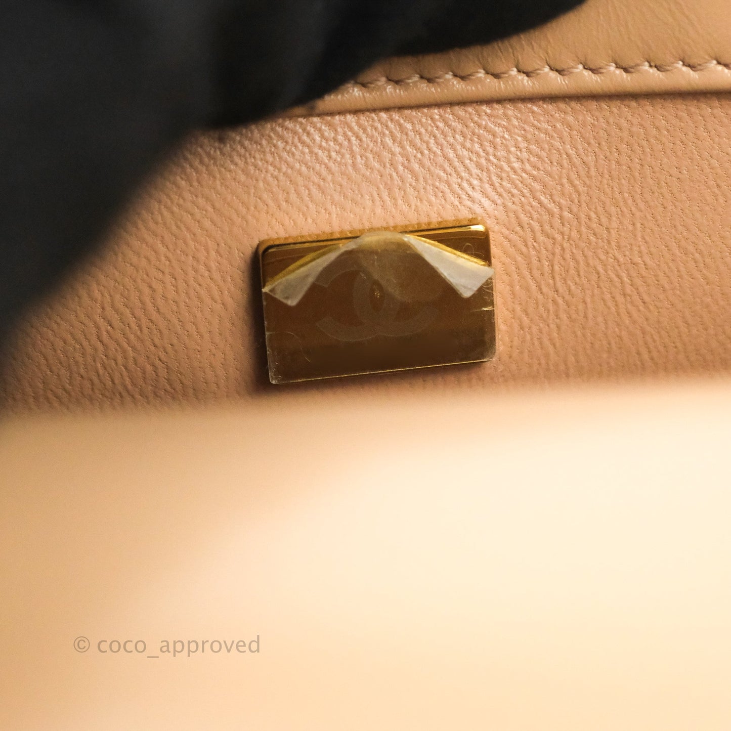 Chanel Quilted Perfect Fit Adjustable Beige Calfskin Gold Hardware 21A