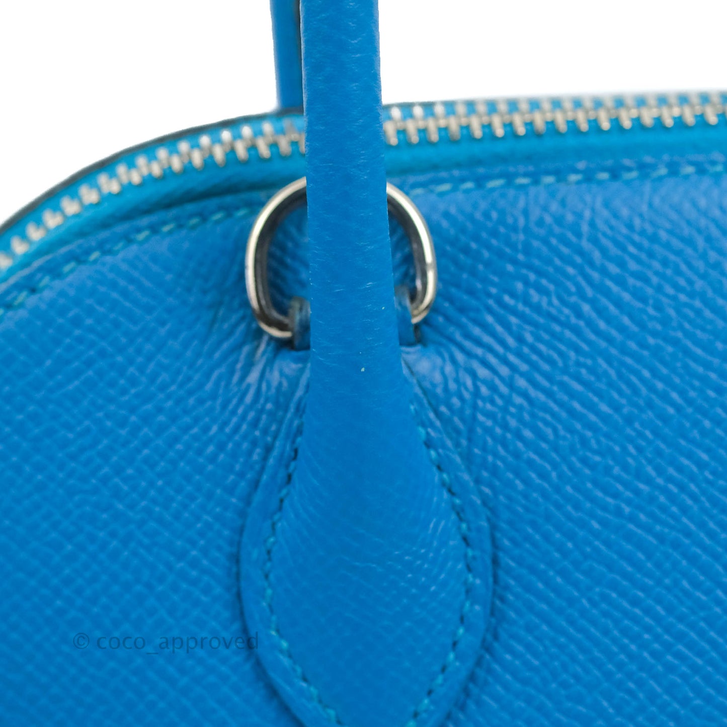 Hermès Bolide 27 Blue Epsom Silver Hardware