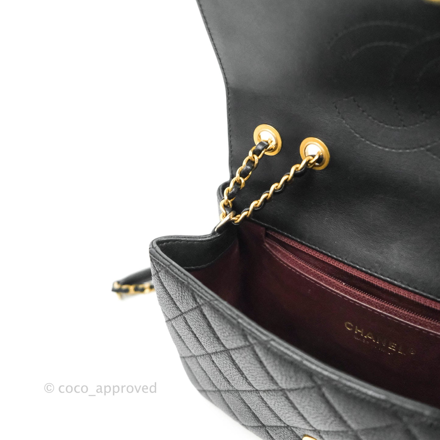 Chanel Quilted Small CC Filigree Flap Black Caviar