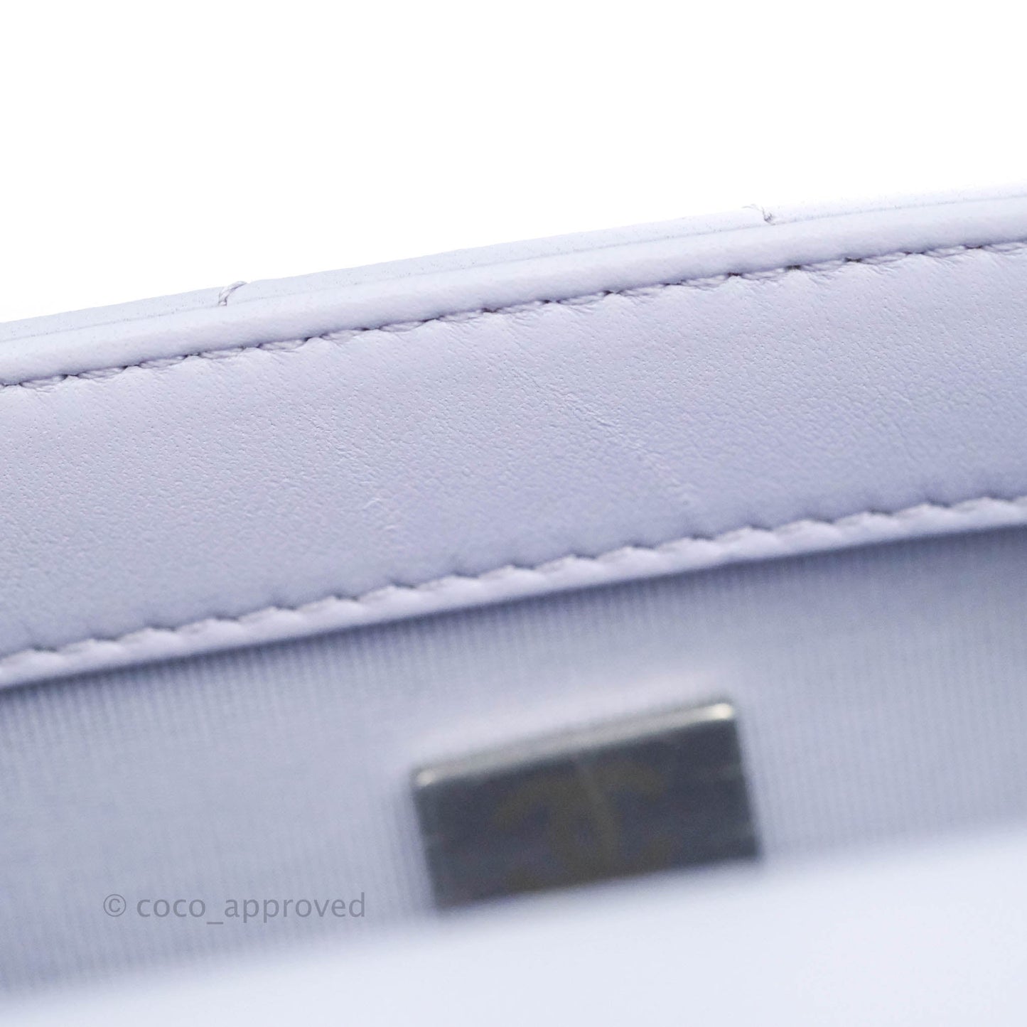 Chanel Quilted My Perfect Mini With Pearl Lilac Lambskin Silver Hardware