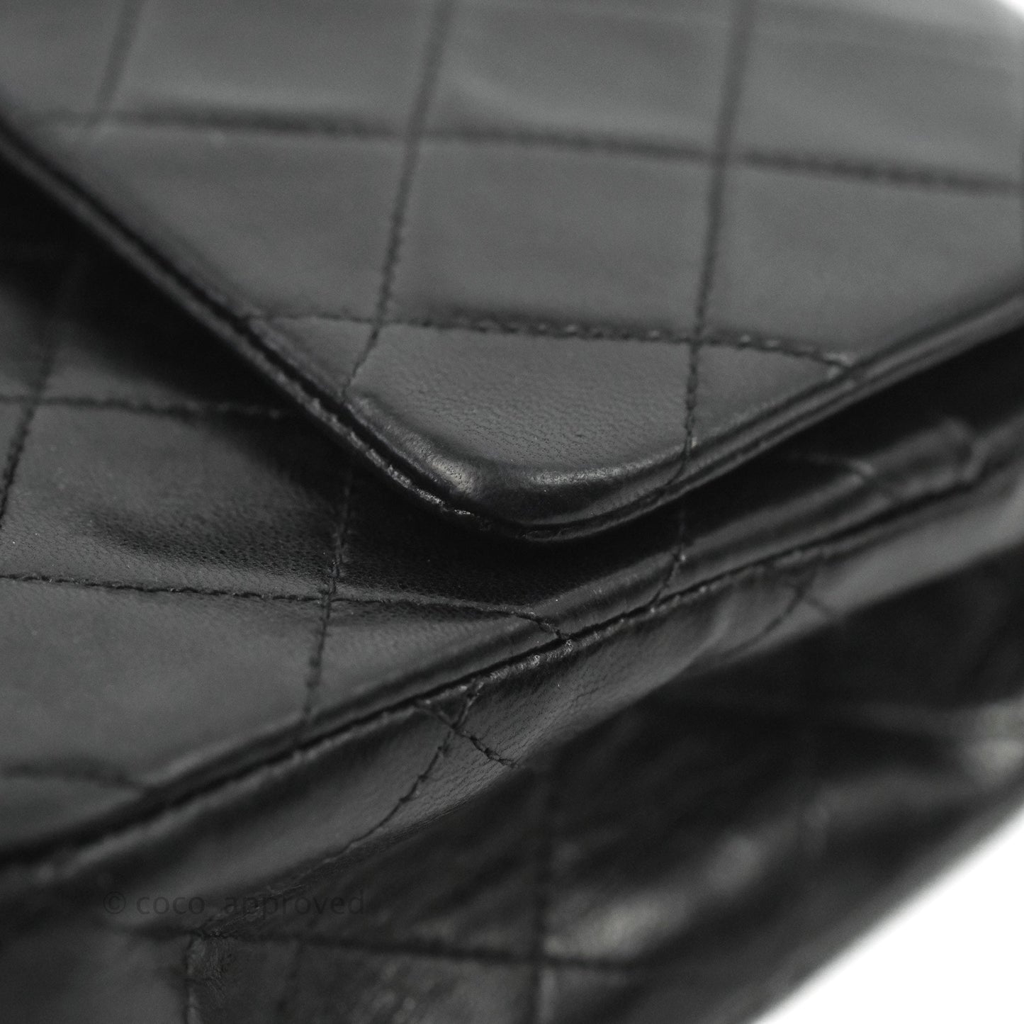 Chanel Classic Vintage Medium Flap Black Lambskin 24K Gold Hardware