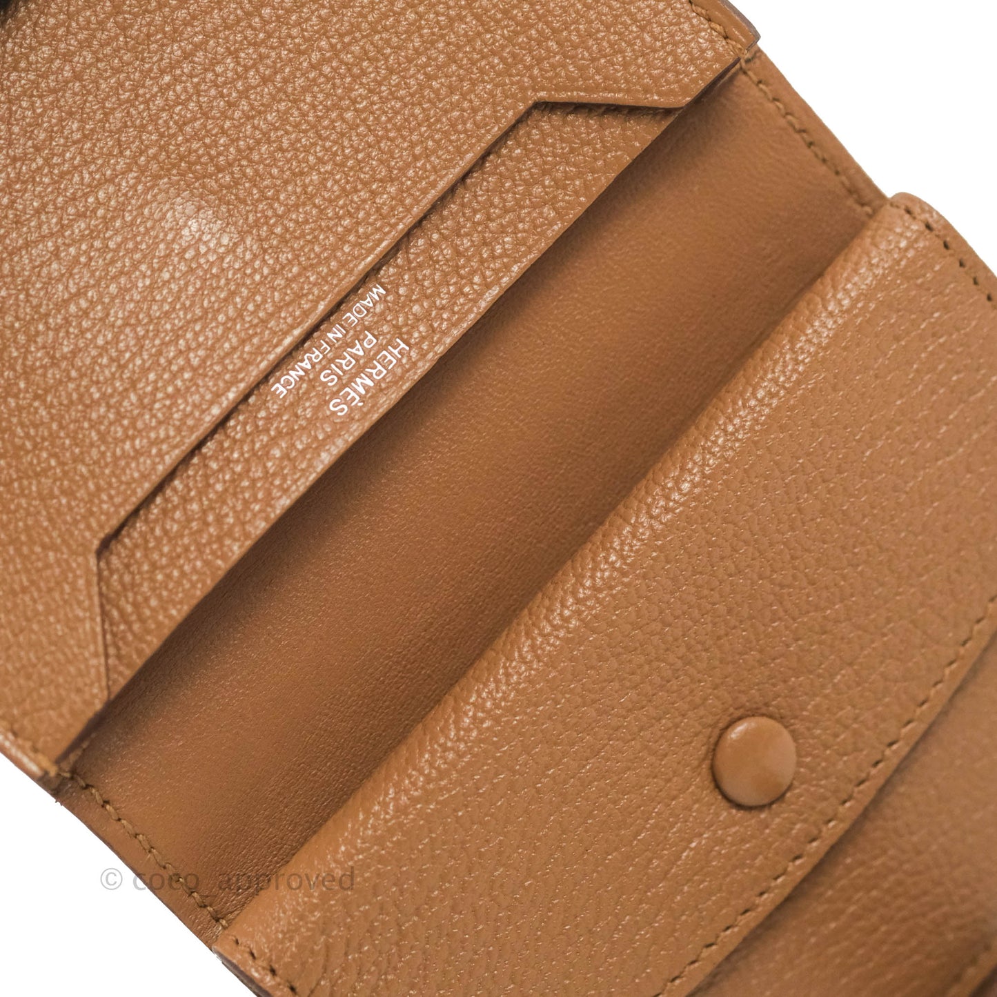 Hermes Bearn Mini Wallet Quebracho Chevre Mysore Palladium Hardware