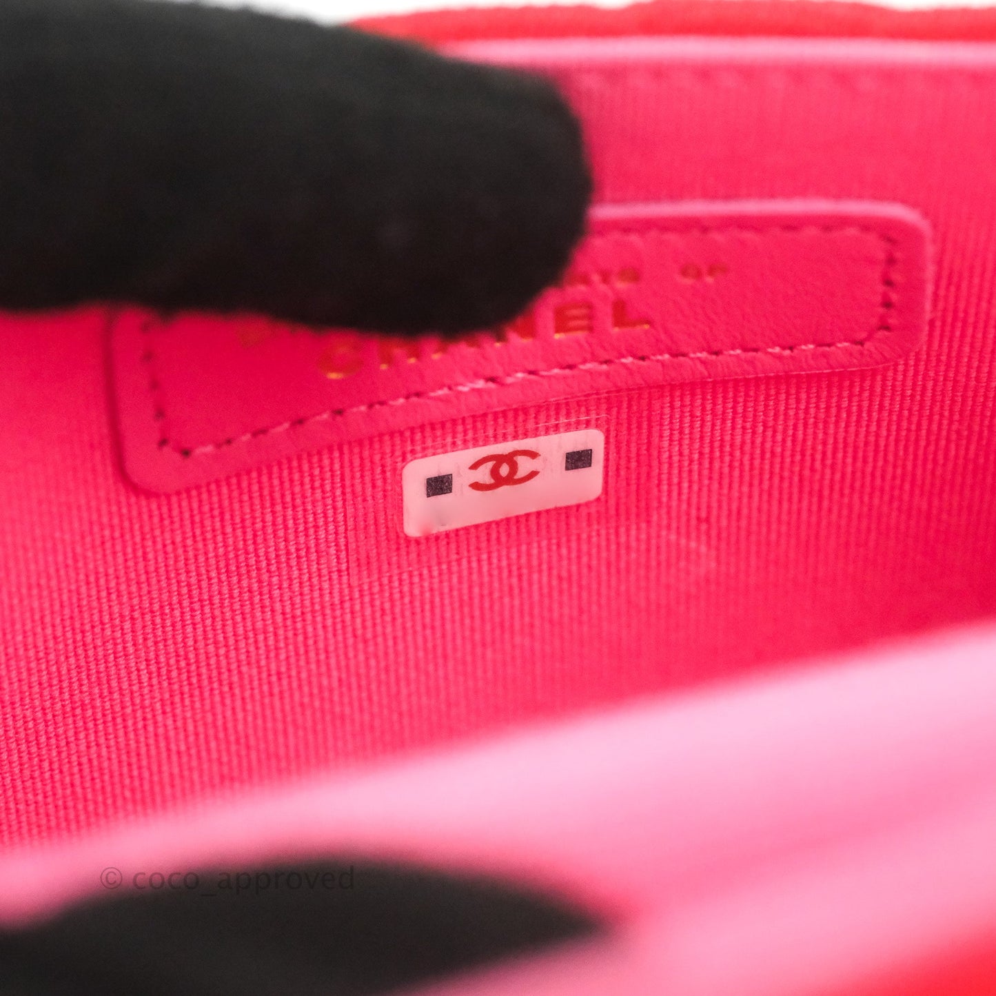 Chanel Mini Clutch With Chain Red Cotton Gold Hardware