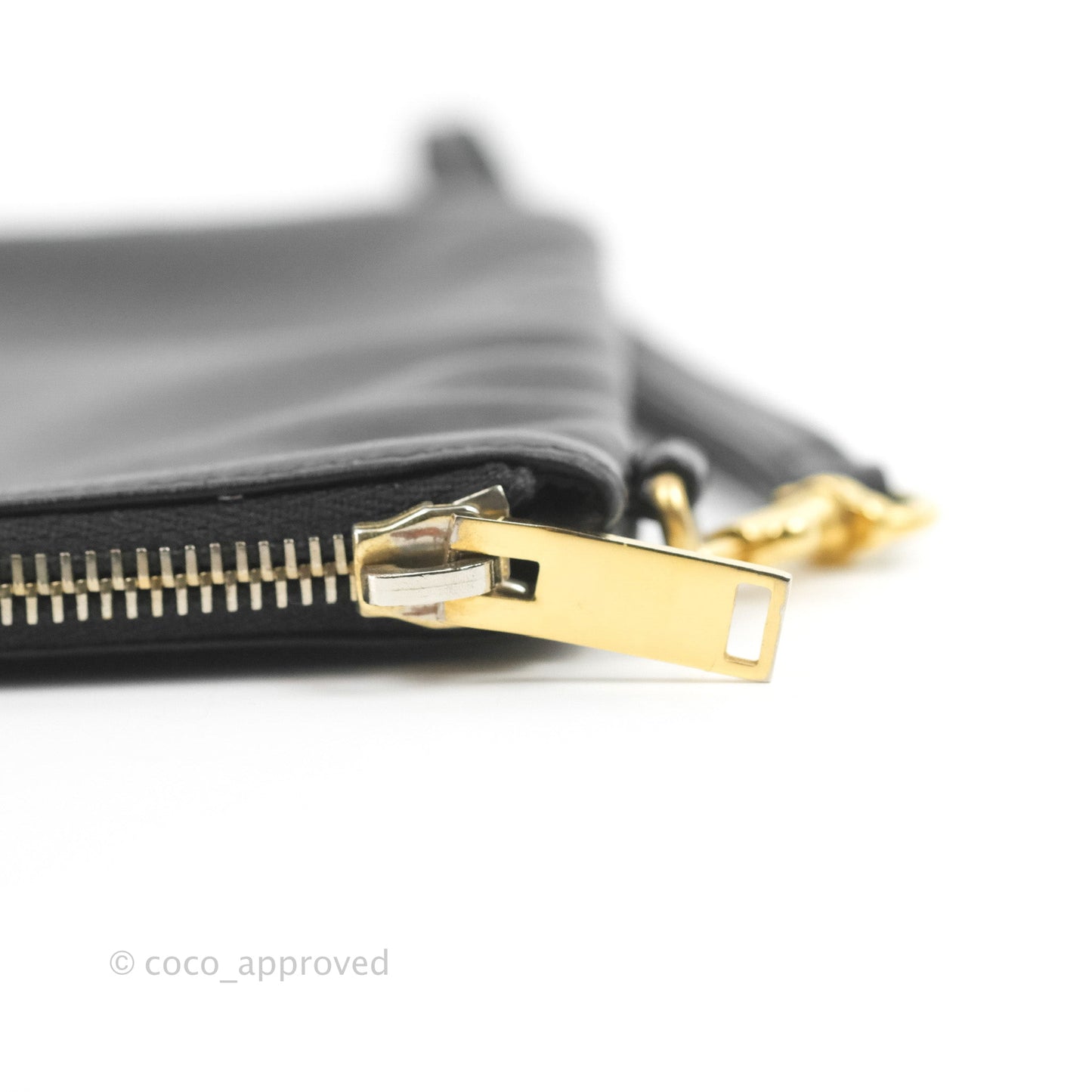 Saint Laurent Monogram Pouch Bag Black Gold Hardware