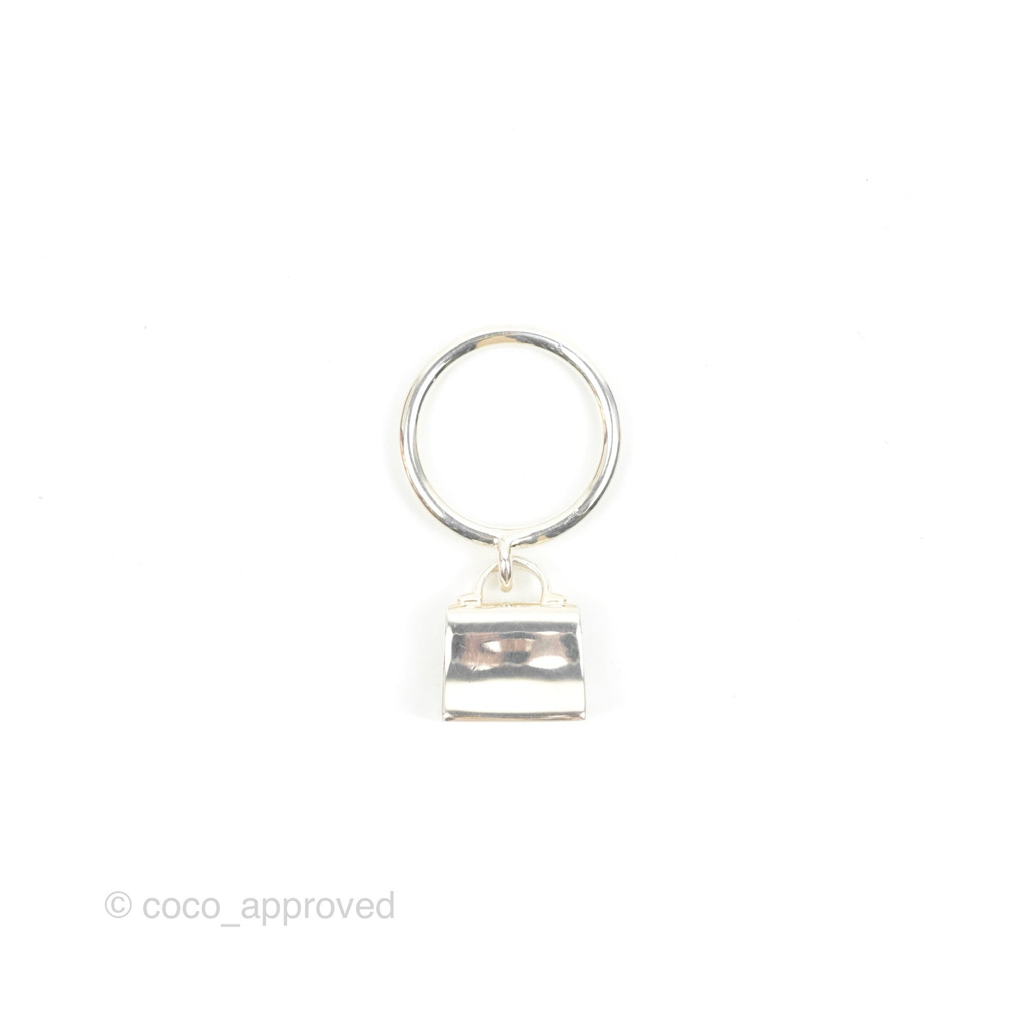 Hermès Amulettes Kelly Ring Sterling Silver Size 50