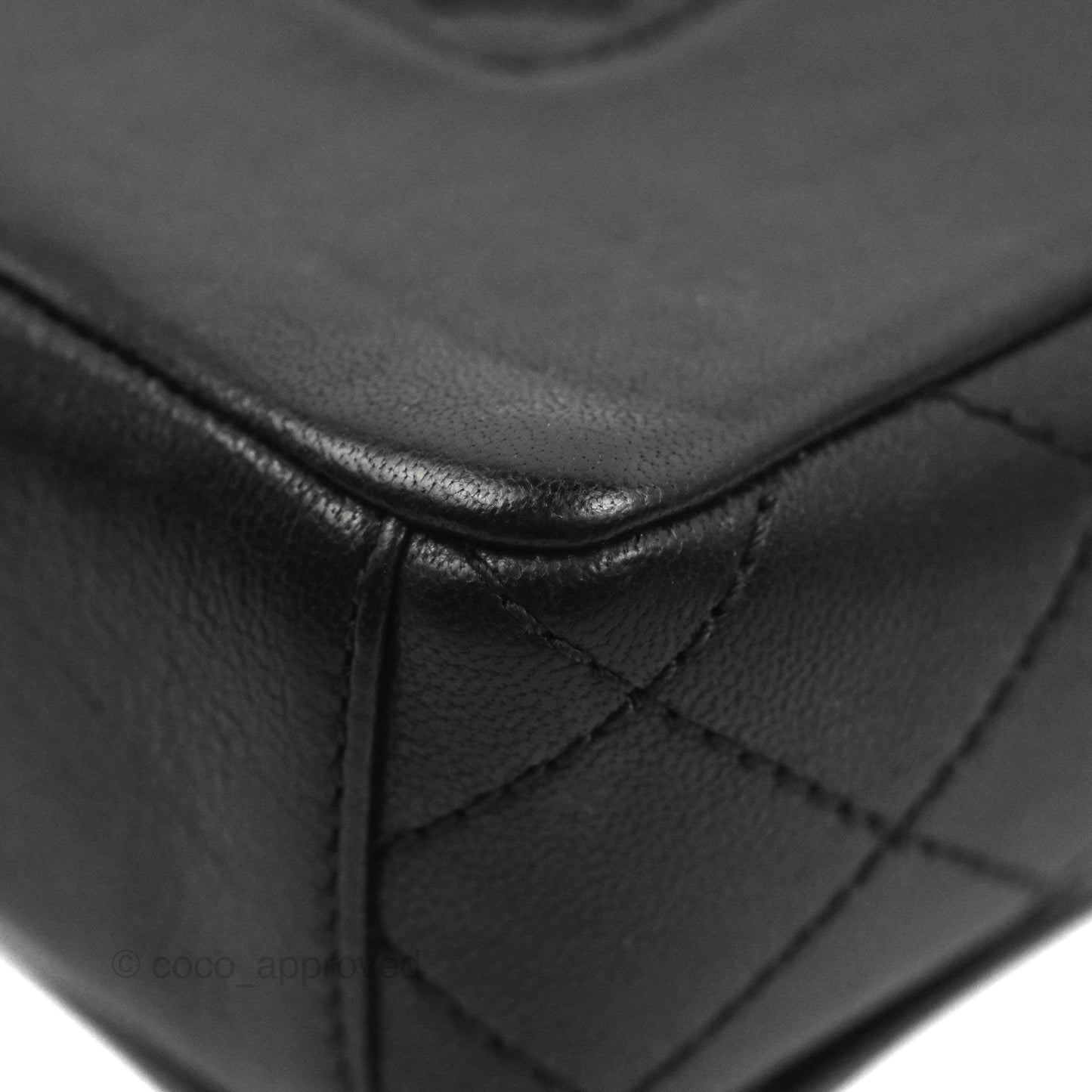 Chanel Small Vintage Mademoiselle Flap Black Sheepskin Gold Hardware