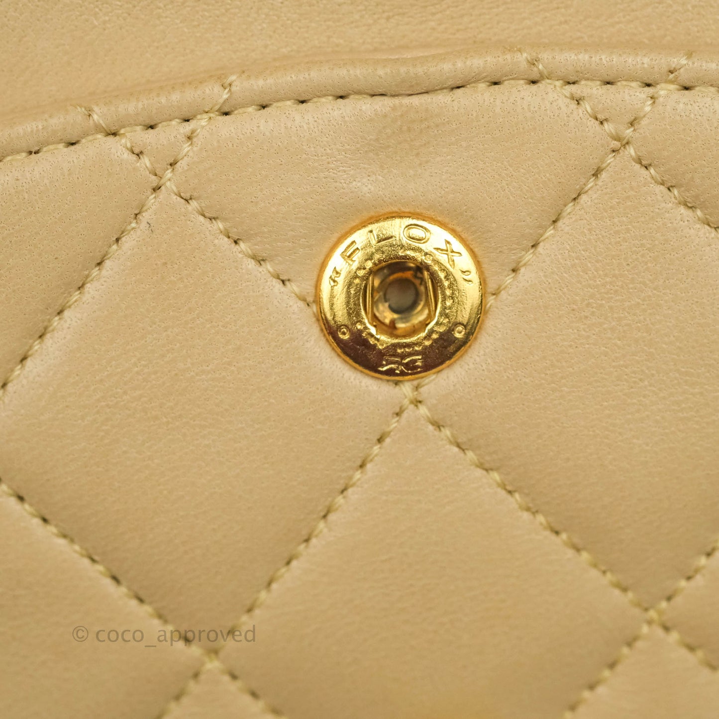 Chanel Classic Vintage Small Flap Beige Lambskin 24K Gold Hardware