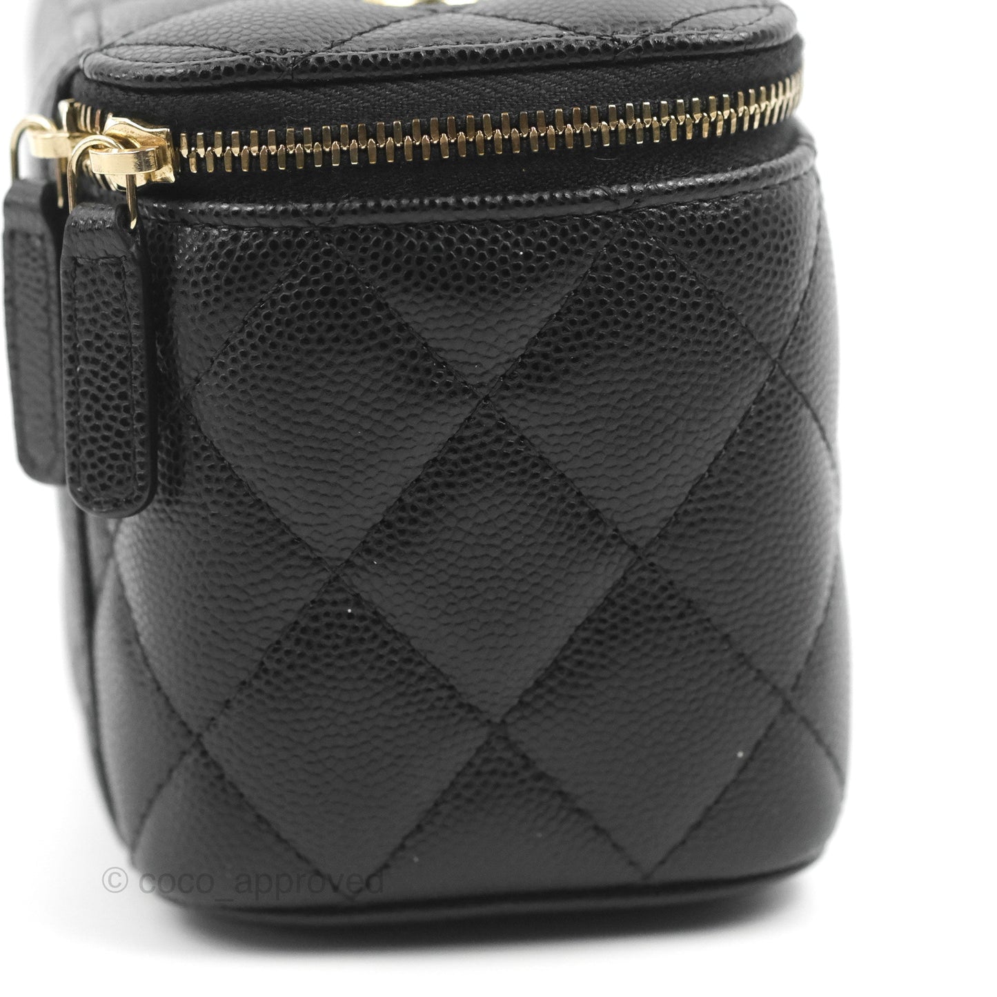 Chanel Classic Vanity with Chain Black Caviar Gold Hardware