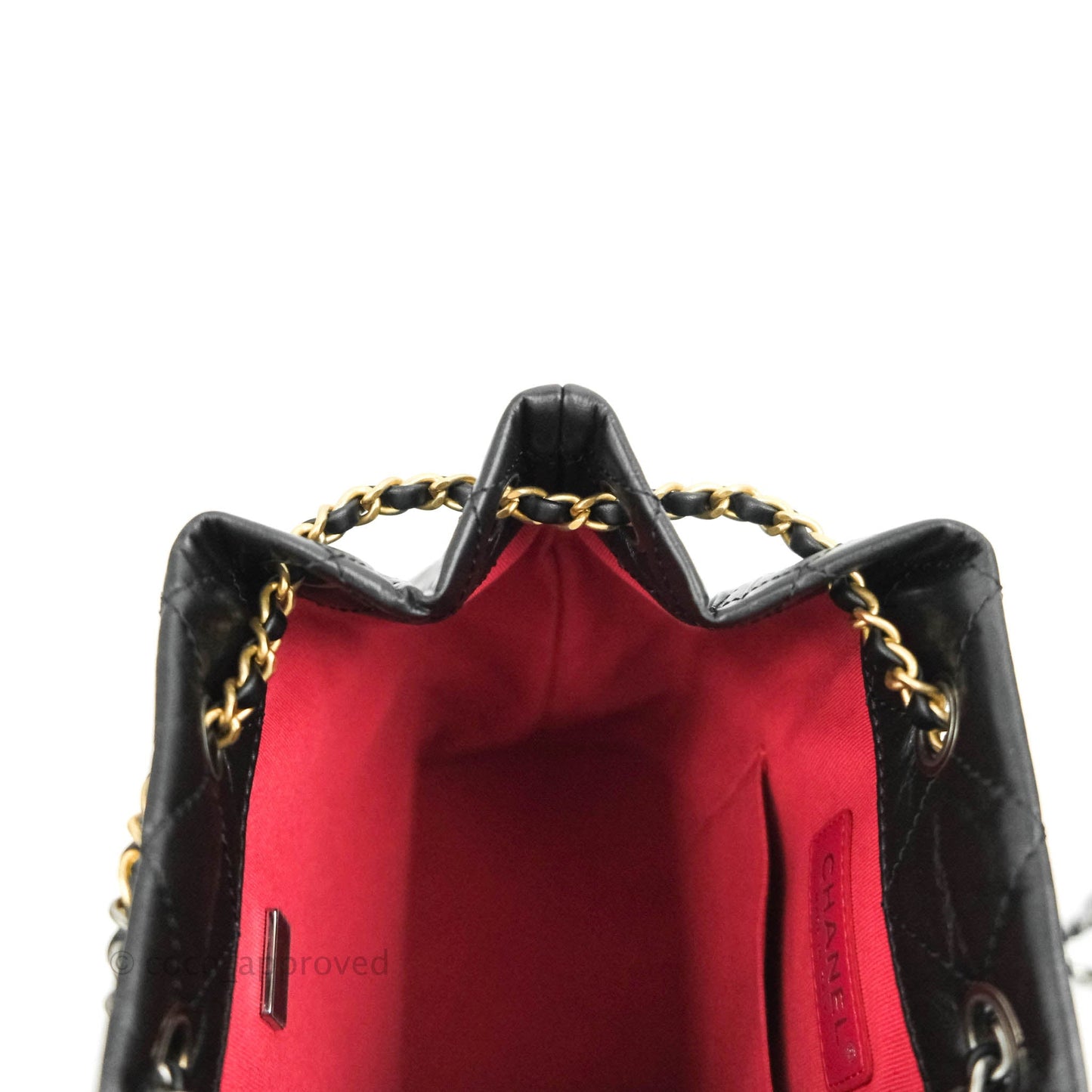 Chanel Small Gabrielle Backpack Black Aged Calfskin