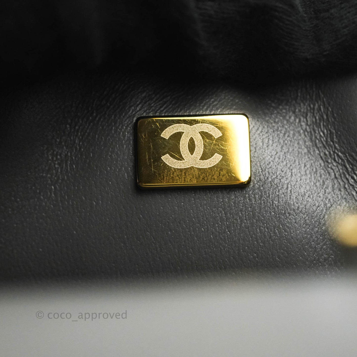 Chanel Quilted Mini Square Grey Lambskin Gold Hardware