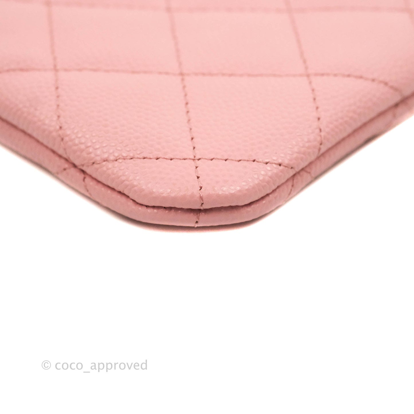 Chanel Mini Quilted O Case Pink Caviar Gold Hardware