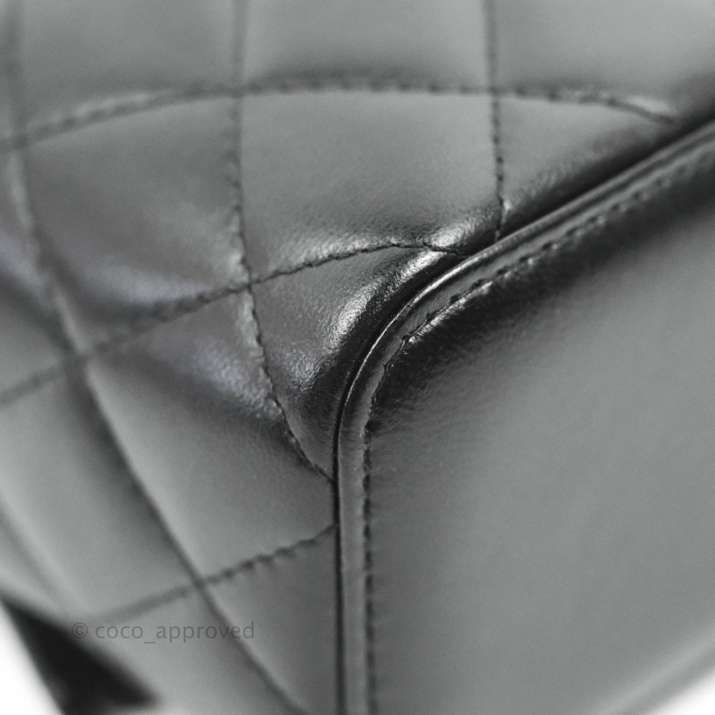 Chanel Mini Top Handle Vanity With Chain Black Lambskin Gold Hardware