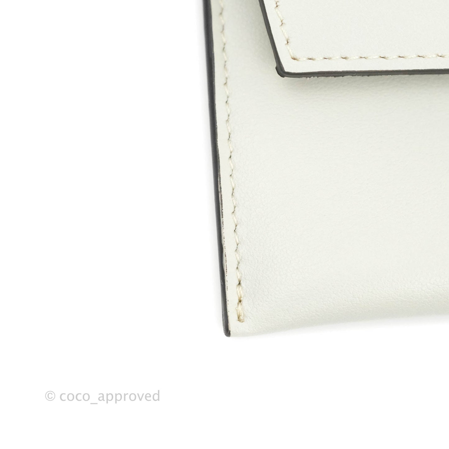 Celine Multi Key Ring Coin Card Case Light Grey Calfskin
