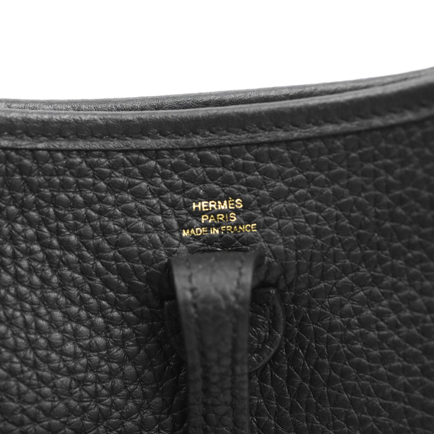 Hermès Mini Evelyne 16 Black Clemence Gold Hardware