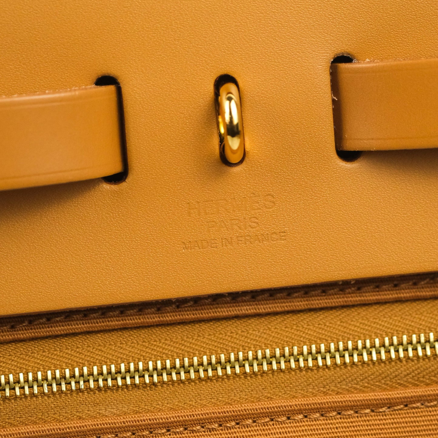 Hermès Herbag Retourne Zip 31 Etoupe-Dune/ Naturel Sable Canvas Gold Hardware