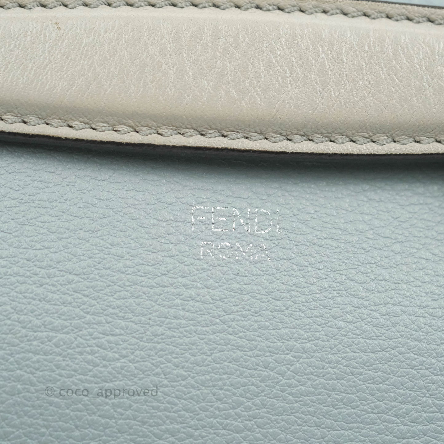 Fendi Medium By The Way Multicolour Light Blue/Light Beige Grained leather