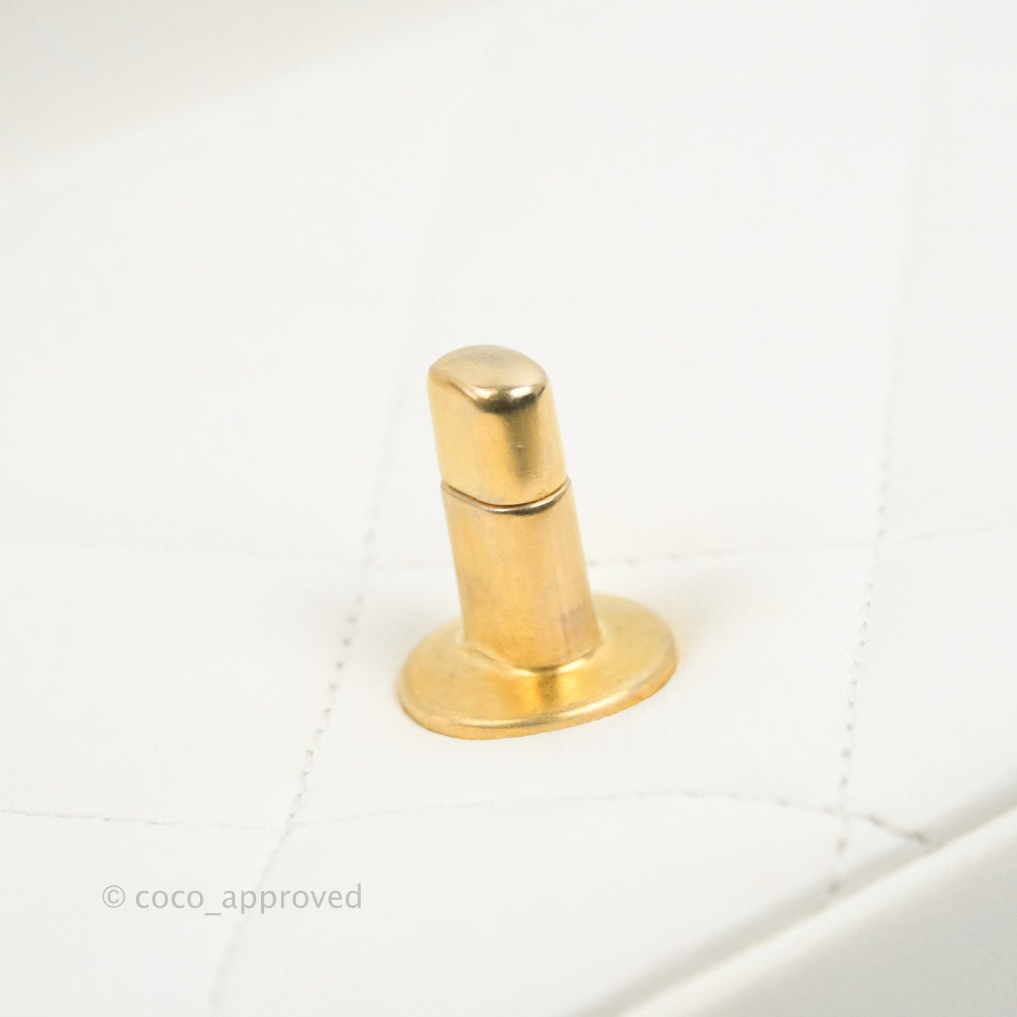Chanel Quilted My Perfect Mini With Pearl White Lambskin Aged Gold Hardware