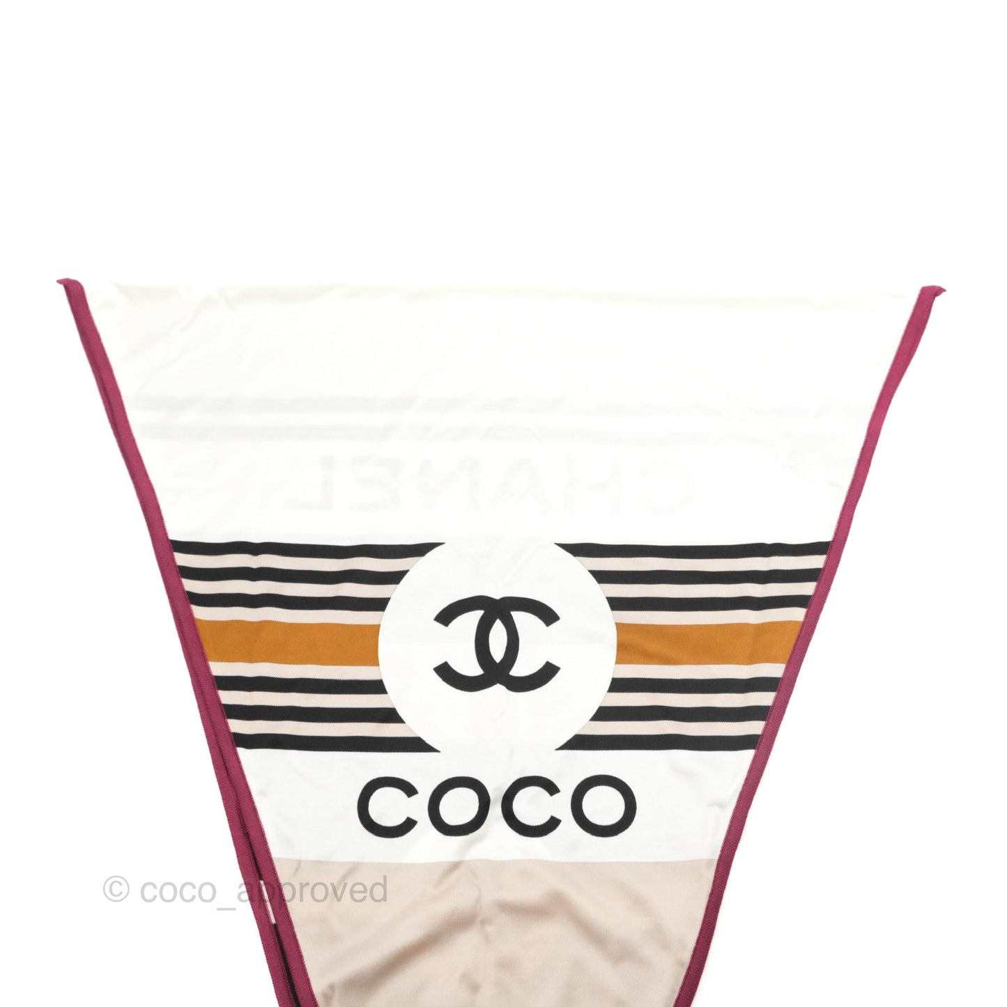 Chanel CC Logo Silk Scarf Multi-colour