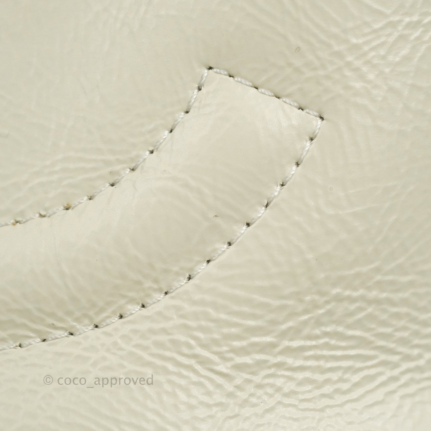 Chanel CC Small Drawstring Bucket Bag White Calfskin Aged Gold Hardware