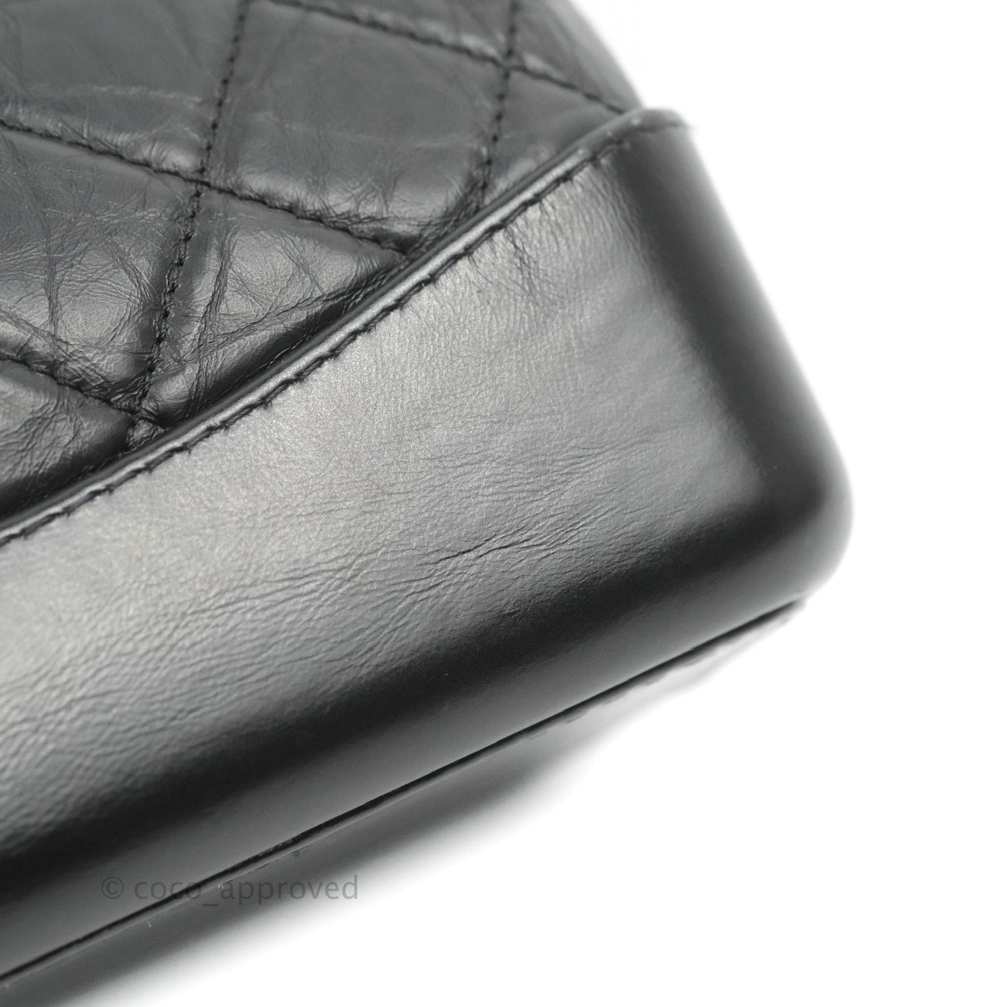 Chanel Medium Gabrielle Backpack Black Aged Calfskin