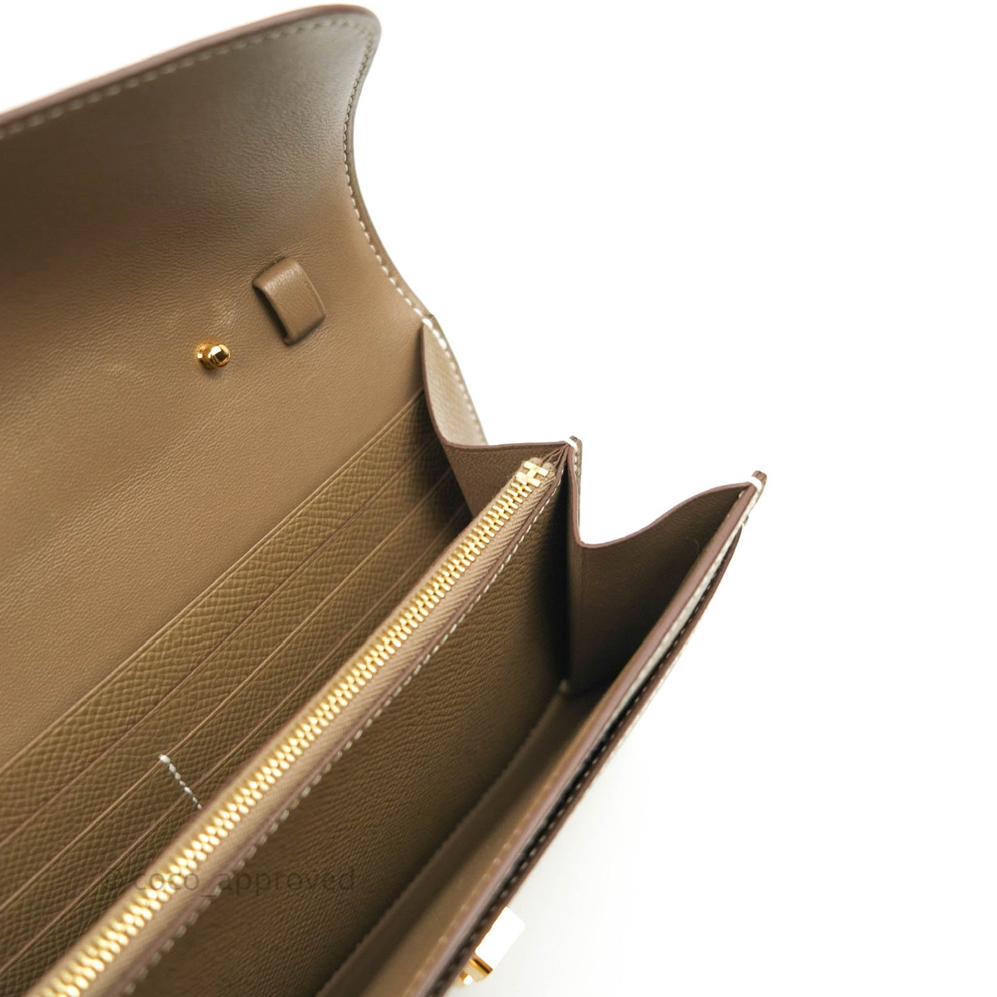 Hermès Constance Long To Go Wallet Epsom Gold Hardware