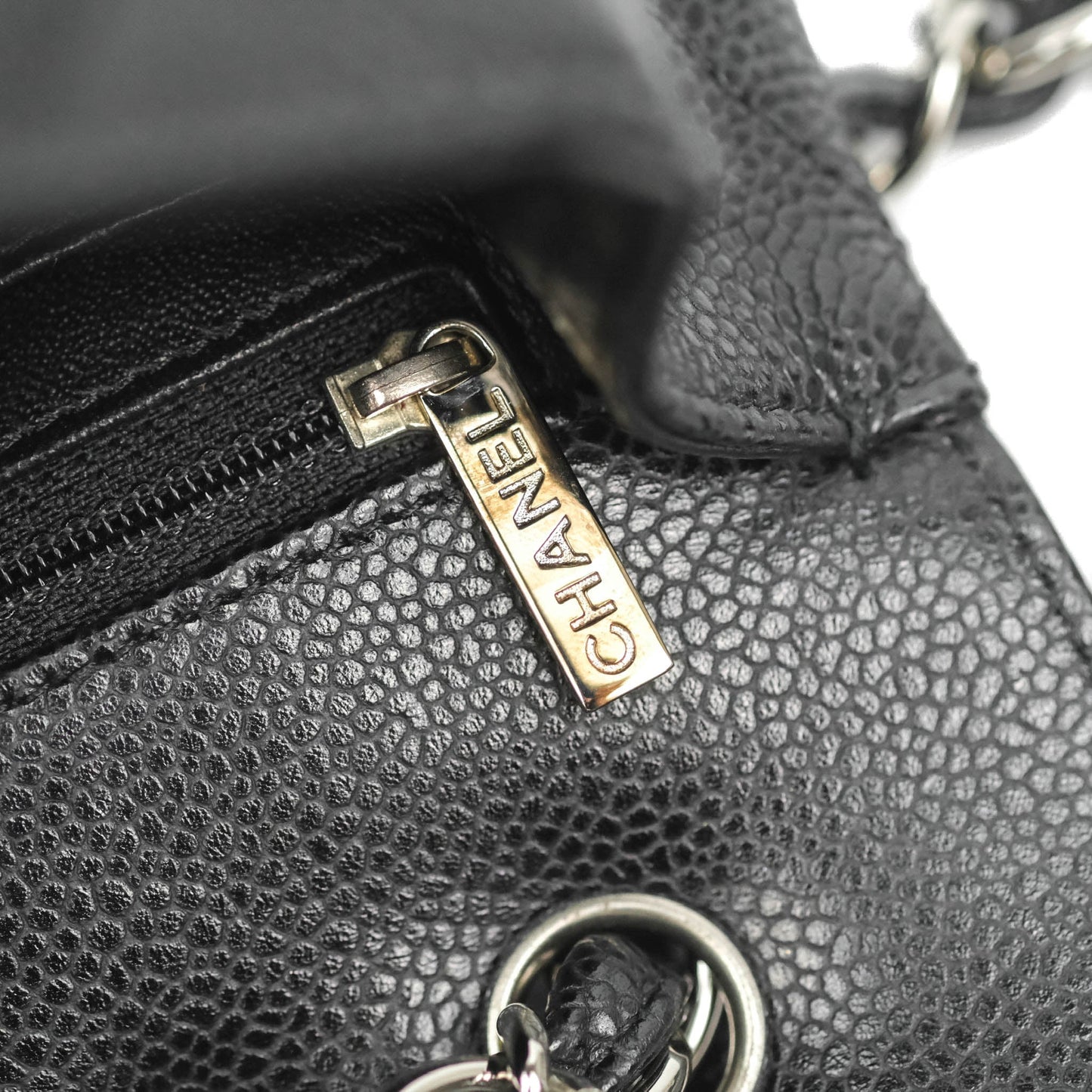 Chanel Jumbo Single Flap Black Caviar Silver Hardware