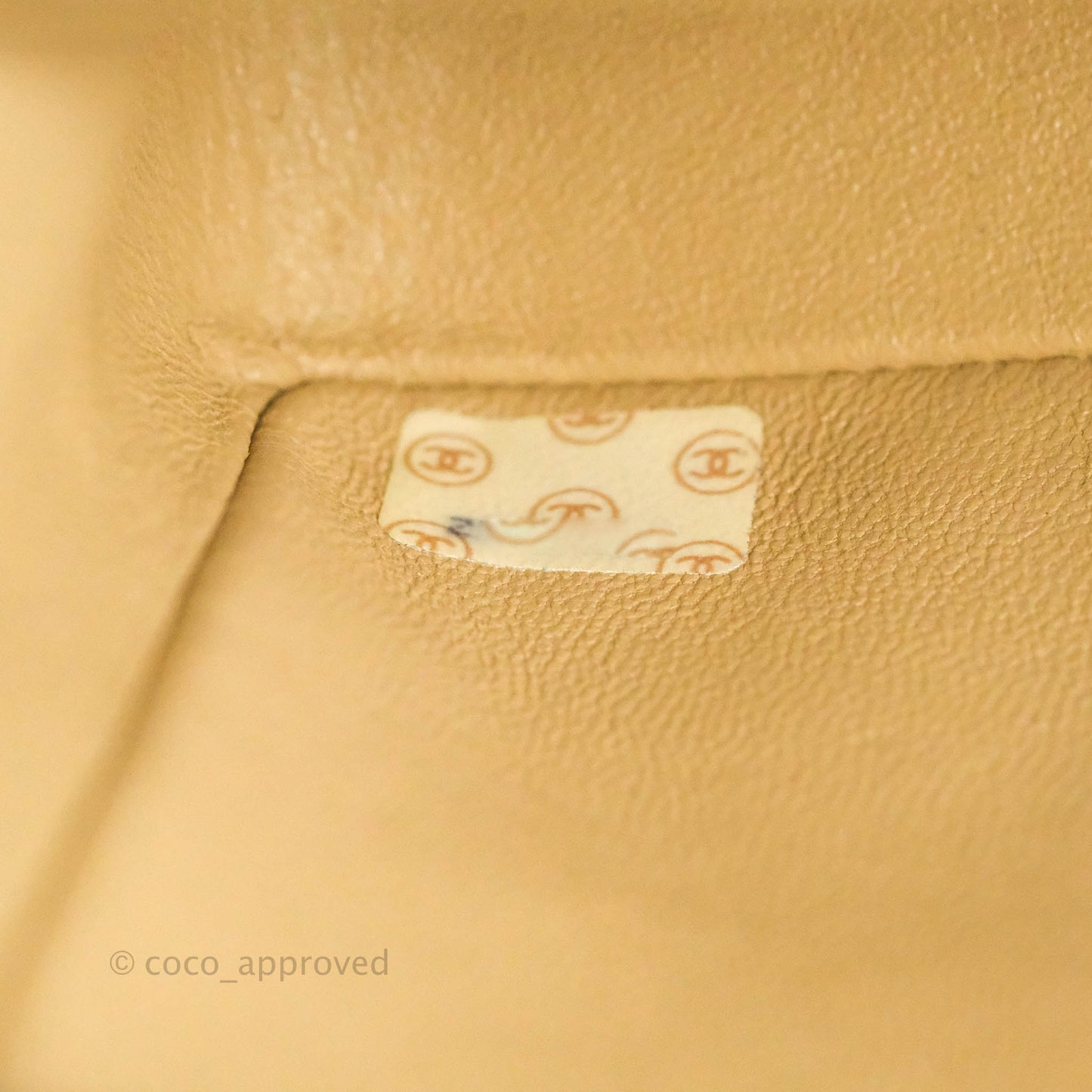 Chanel Vintage Mini Square Beige Lambskin 24K Gold Hardware