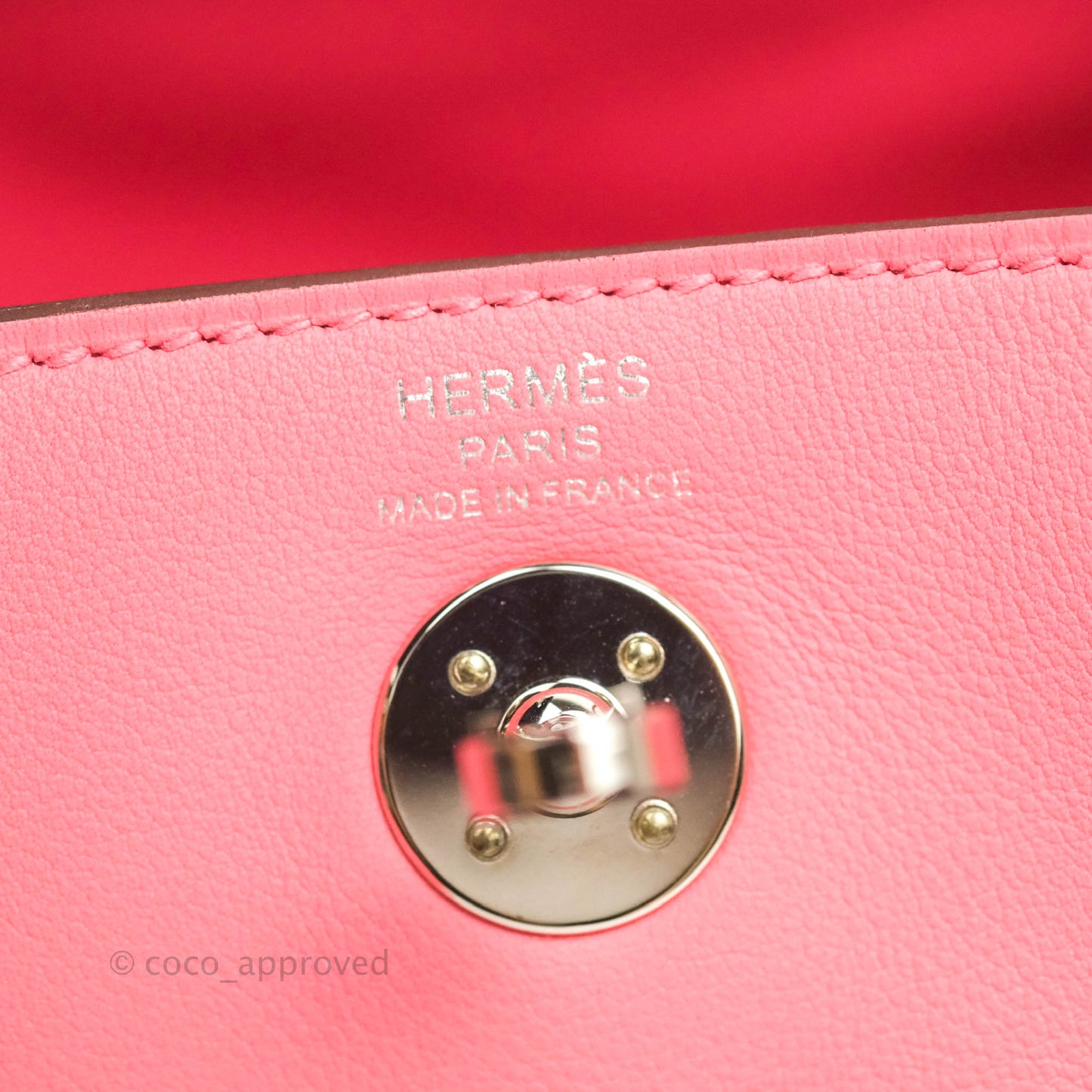 Hermès Mini Lindy 20 Rose Ete Swift Palladium Hardware