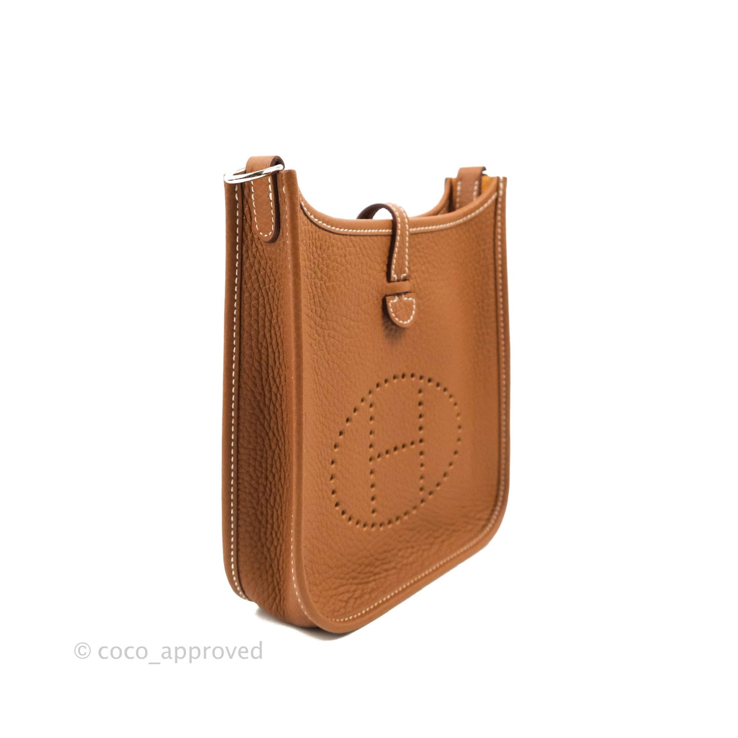 Hermès Mini Evelyne 16 Gold Clemence Palladium Hardware