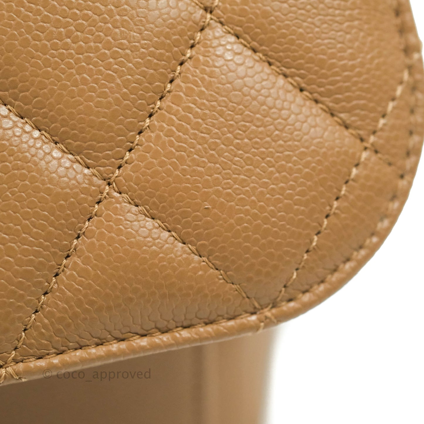 Chanel Quilted Medium Business Affinity Flap Caramel Dark Beige Caviar Gold Hardware