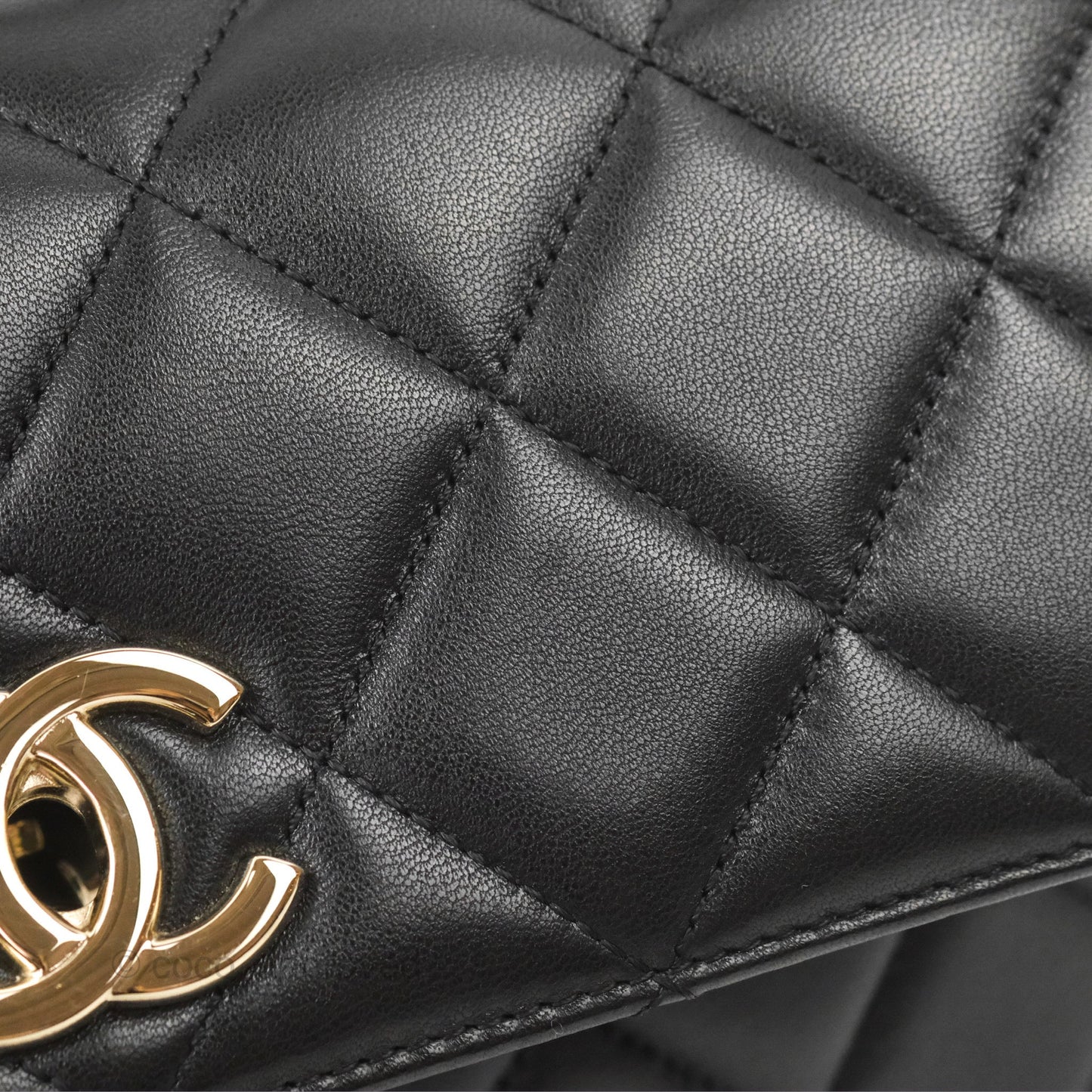 Chanel Trendy CC Small Black Lambskin Gold Hardware