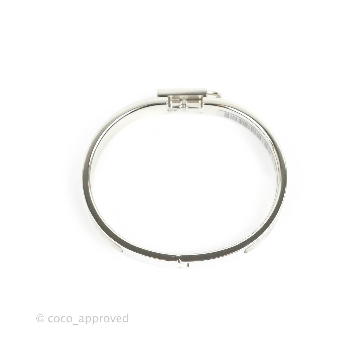 Hermes Clic Cadenas Bracelet Marron Glacé Palladium Hardware
