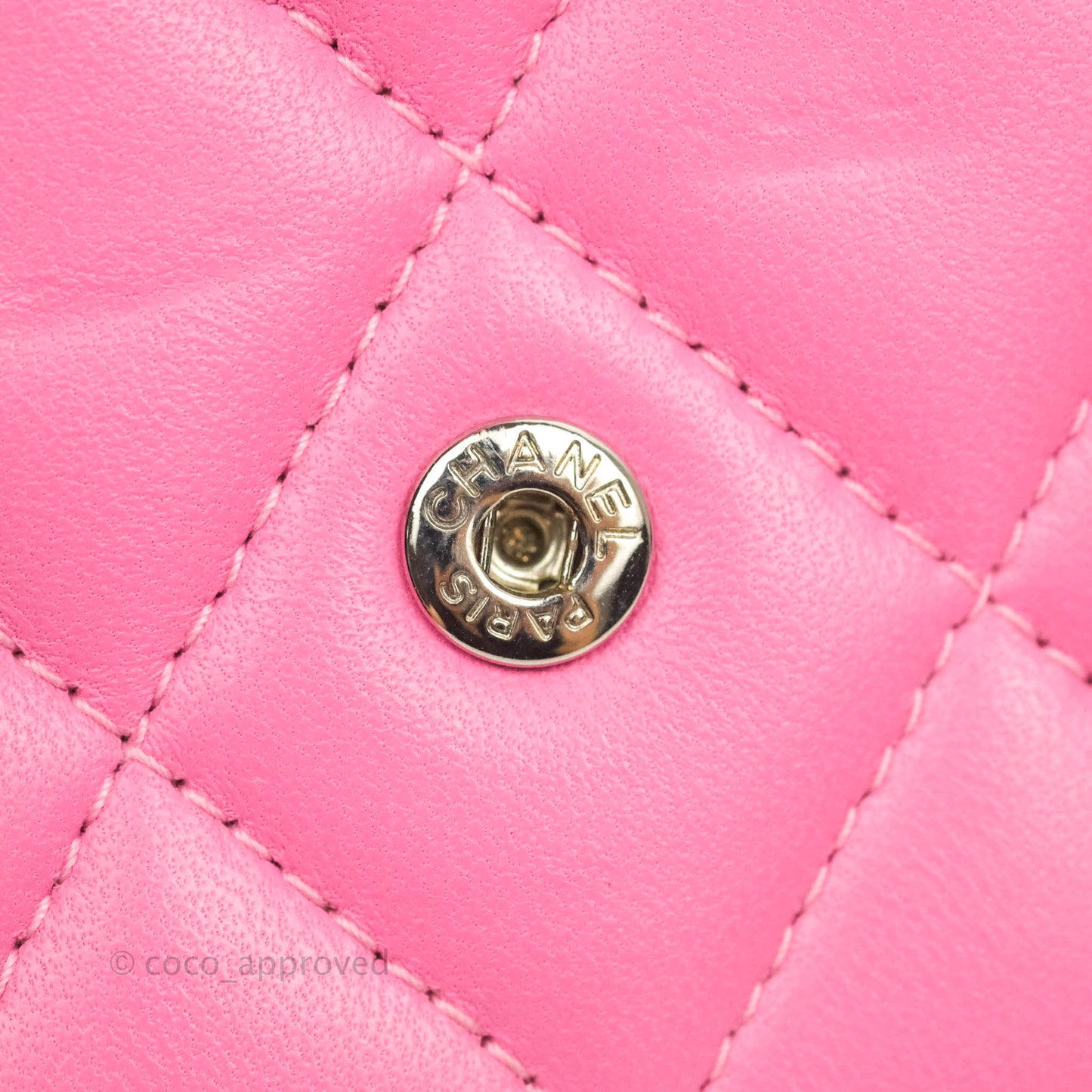 Chanel Classic Flap Wallet Pink Lambskin Silver Hardware