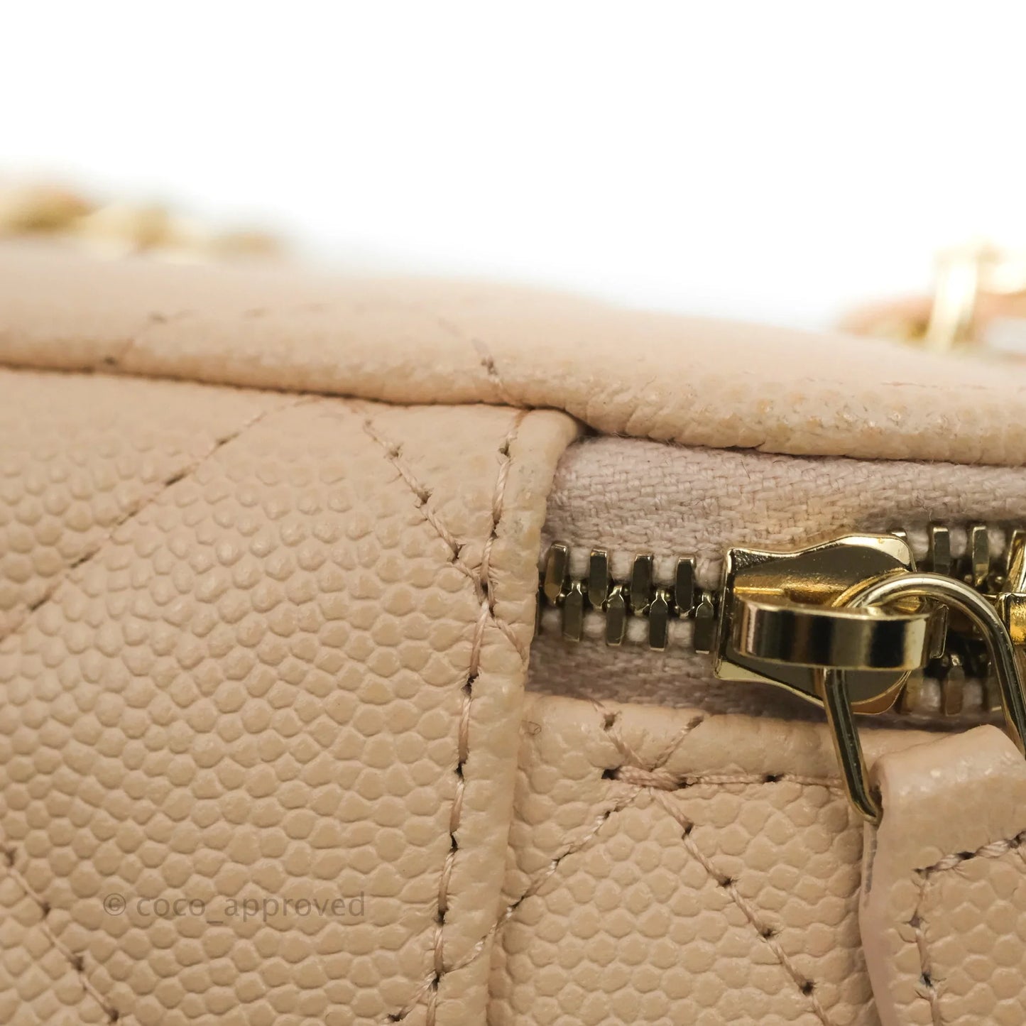 Chanel Mini Vanity With Chain Rose Clair Pink Caviar Gold Hardware