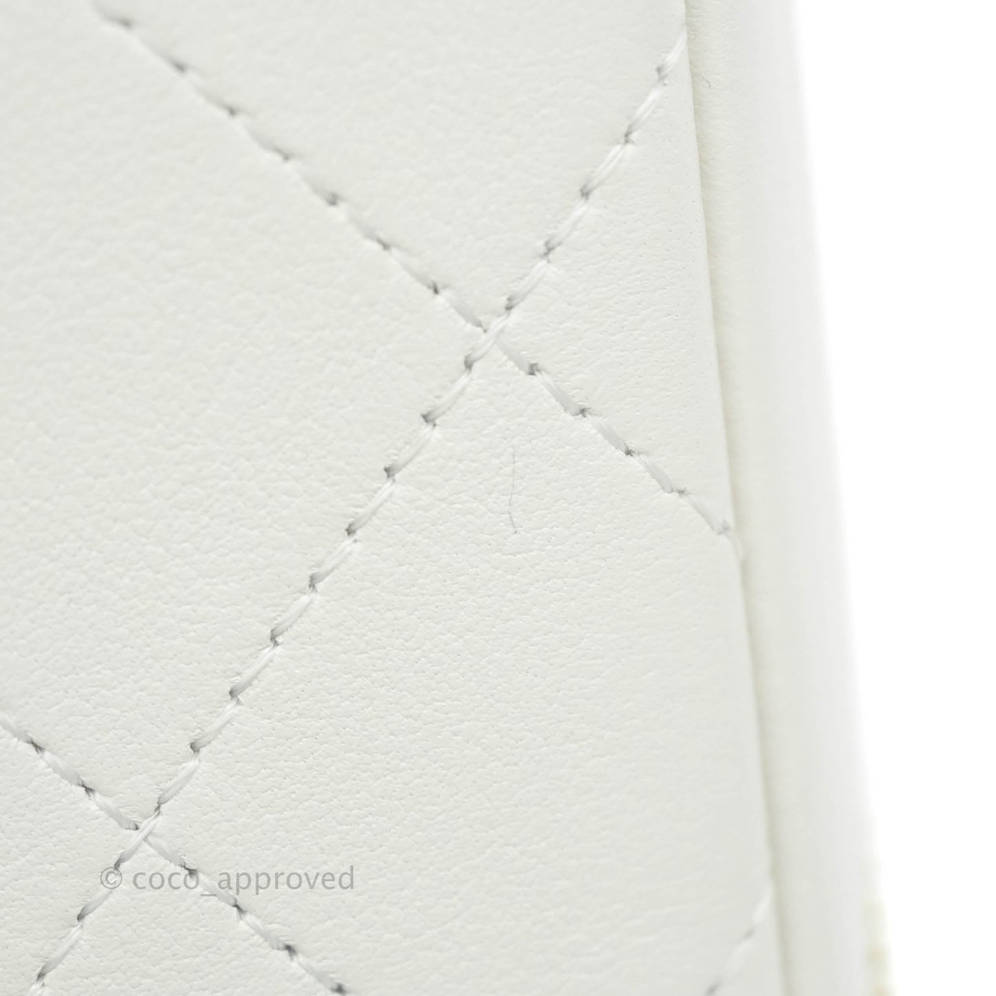 Chanel Circular Handle Zip Around Vanity Case White Calfskin Gold Hardware 20S